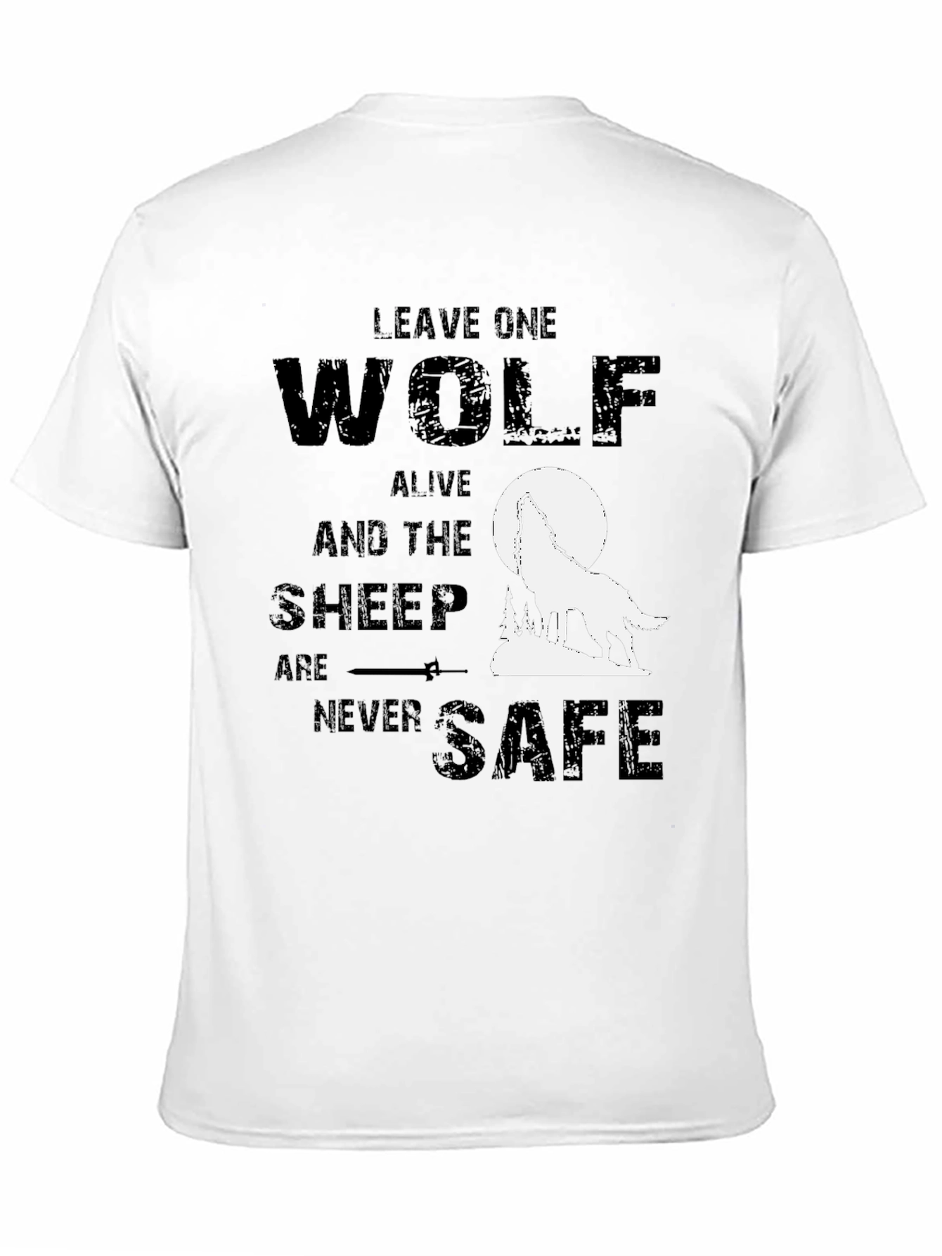Wolf Graphic T-Shirt - Leave One Wolf Alive Tee