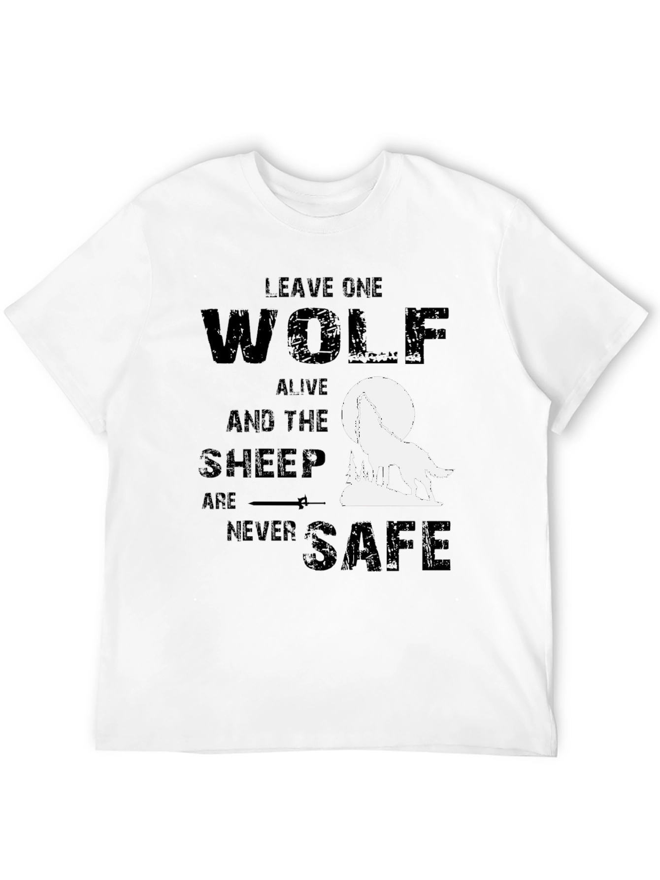 Wolf Graphic T-Shirt - Leave One Wolf Alive Tee