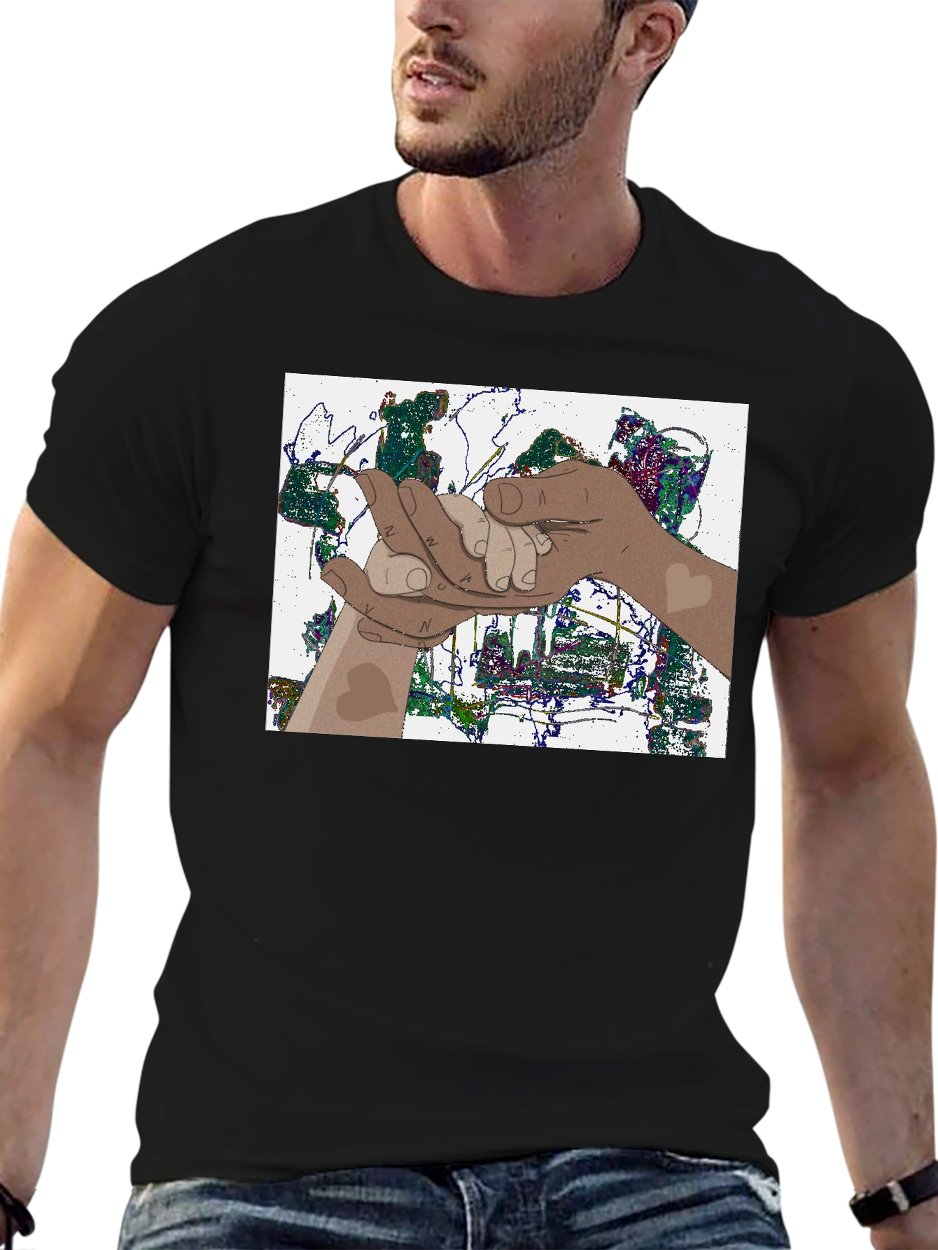 Interracial Unity T-Shirt - Black