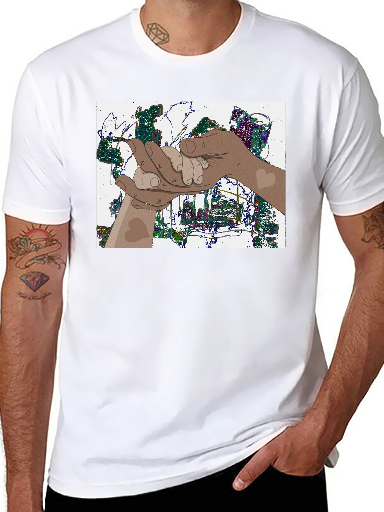 Interracial Unity T-Shirt - Black