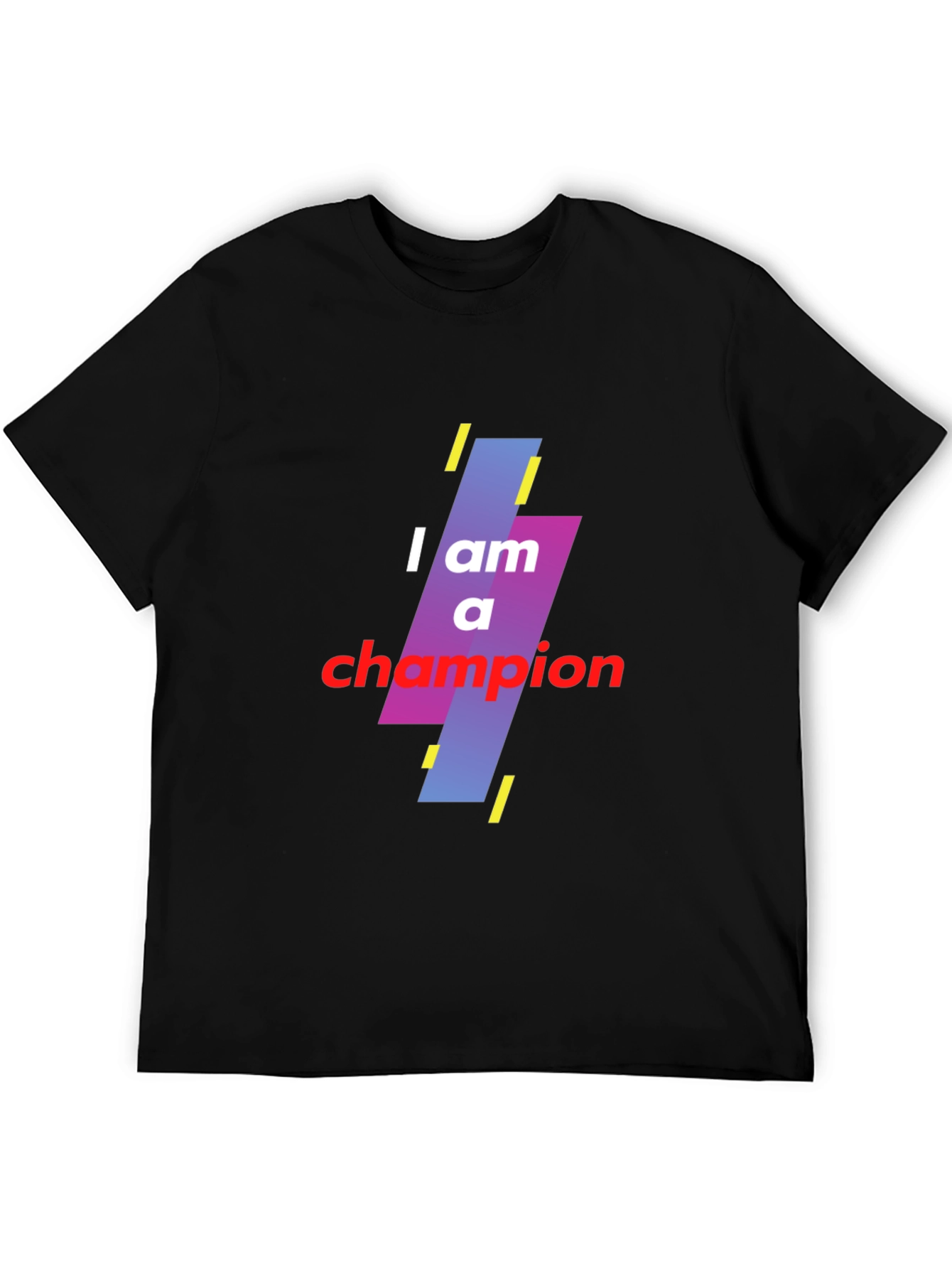 I am a Champion Black Graphic T-Shirt