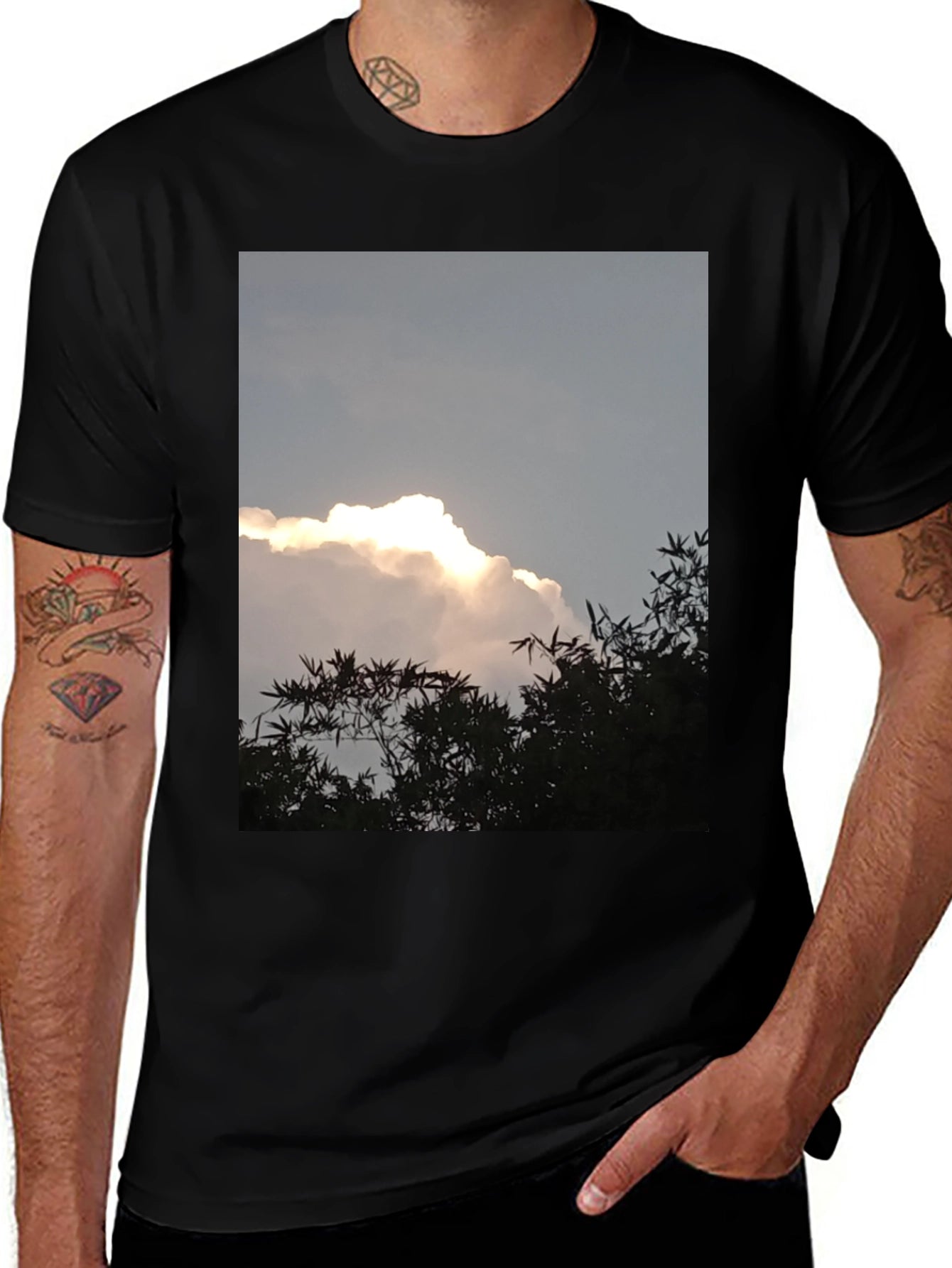 Cloudscape Graphic Tee - Sky & Nature Print