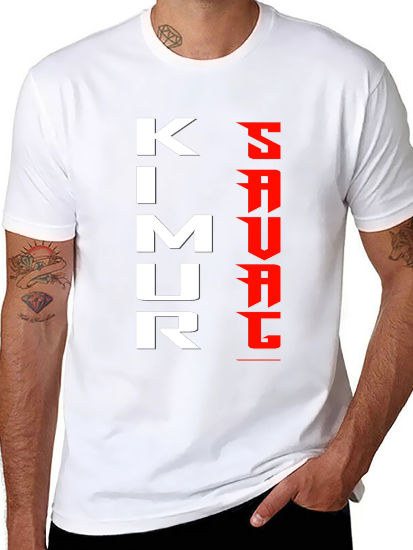 Kimurawear Black T-Shirt with Bold Graphic Design