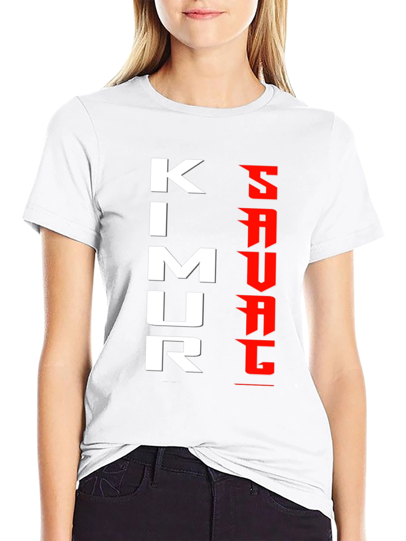 Kimurawear Black T-Shirt with Bold Graphic Design