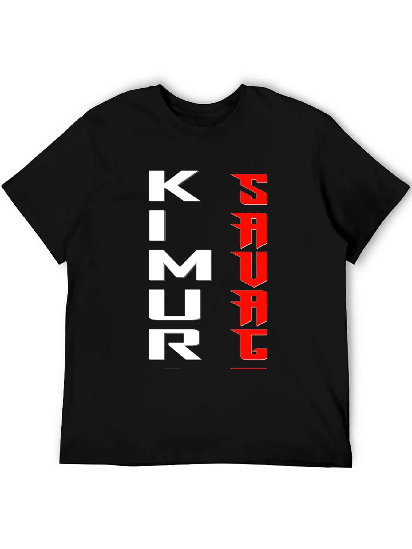 Kimurawear Black T-Shirt with Bold Graphic Design
