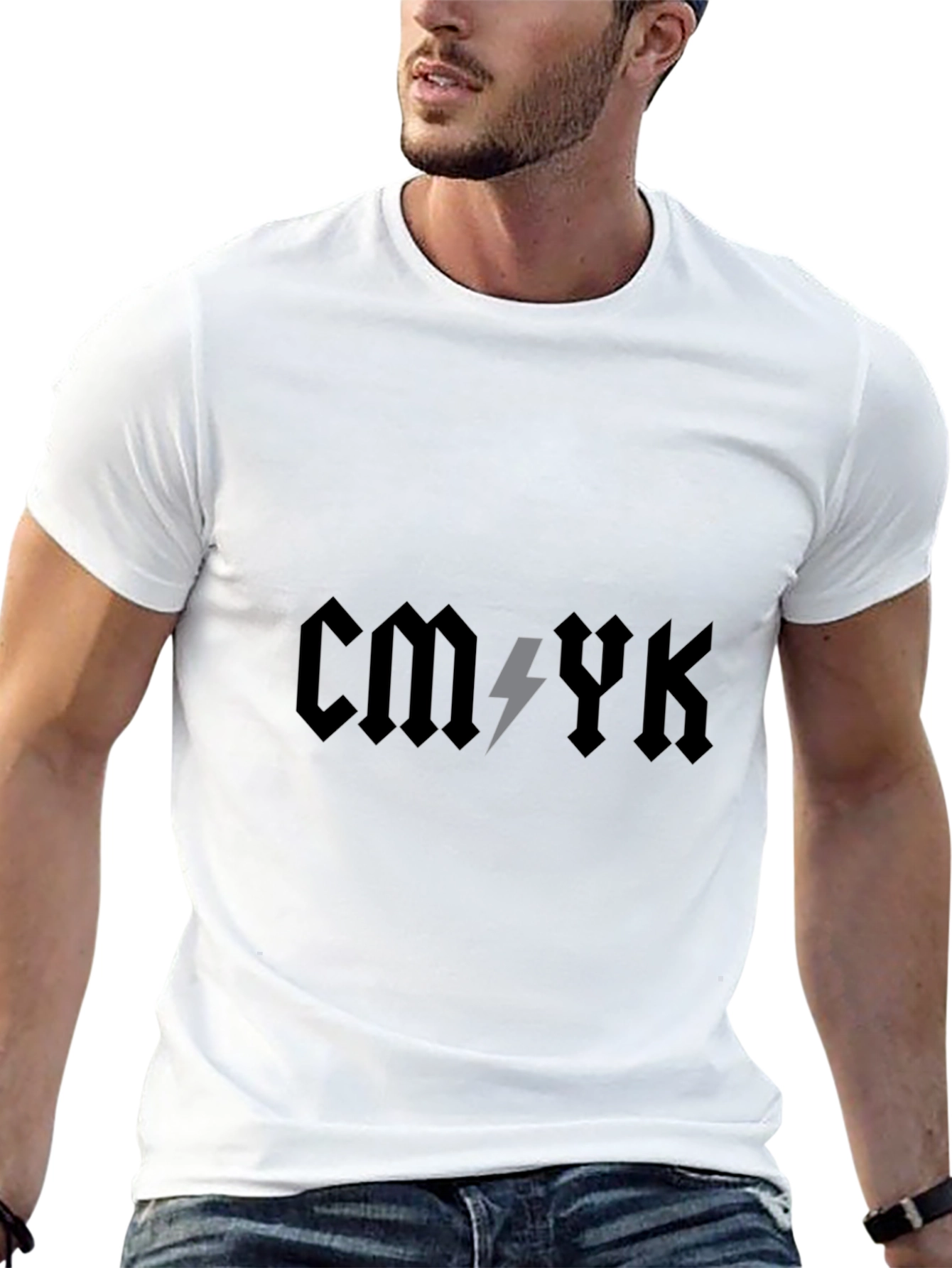 CMYK Graphic Print Black T-Shirt