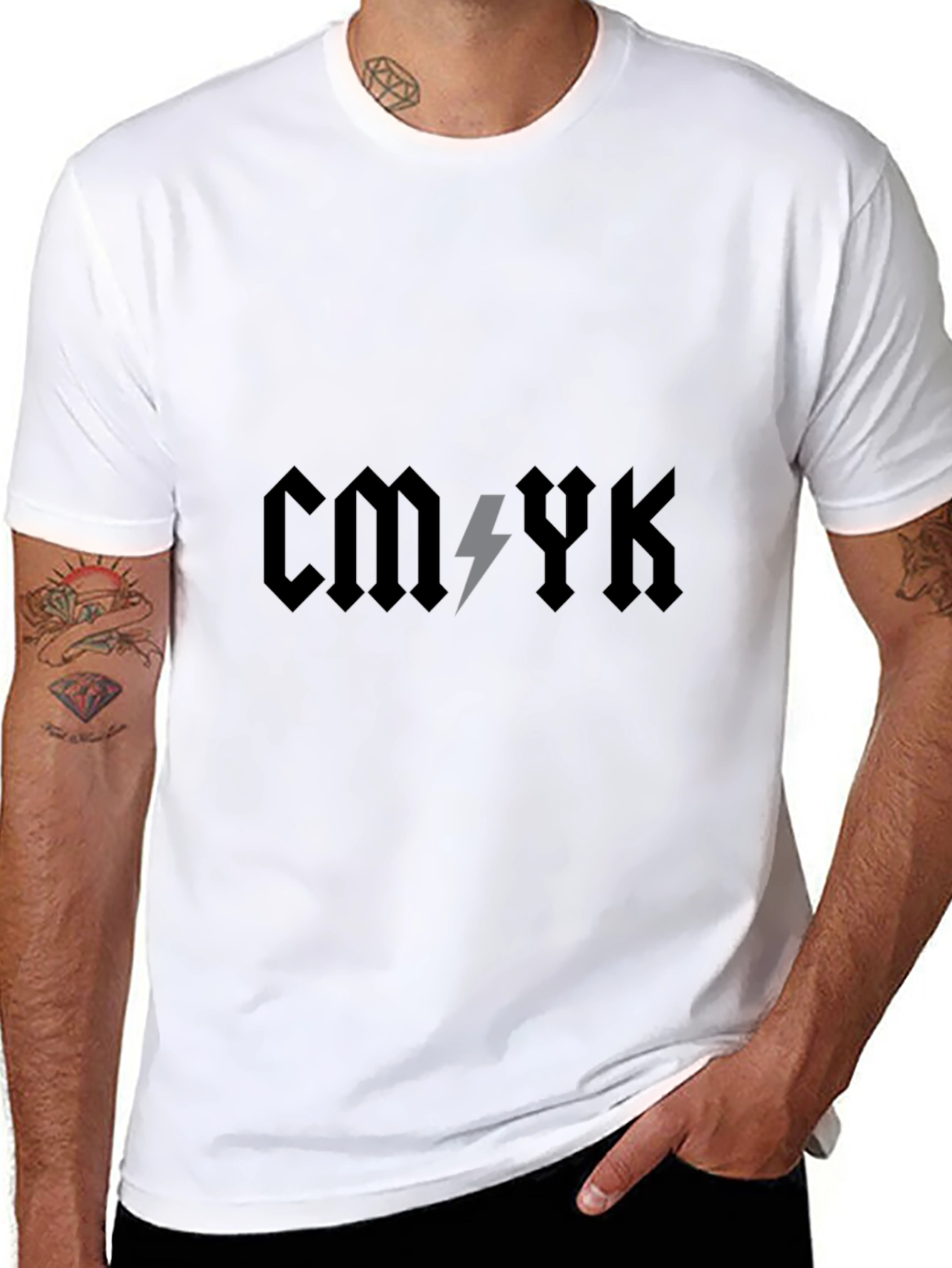 CMYK Graphic Print Black T-Shirt
