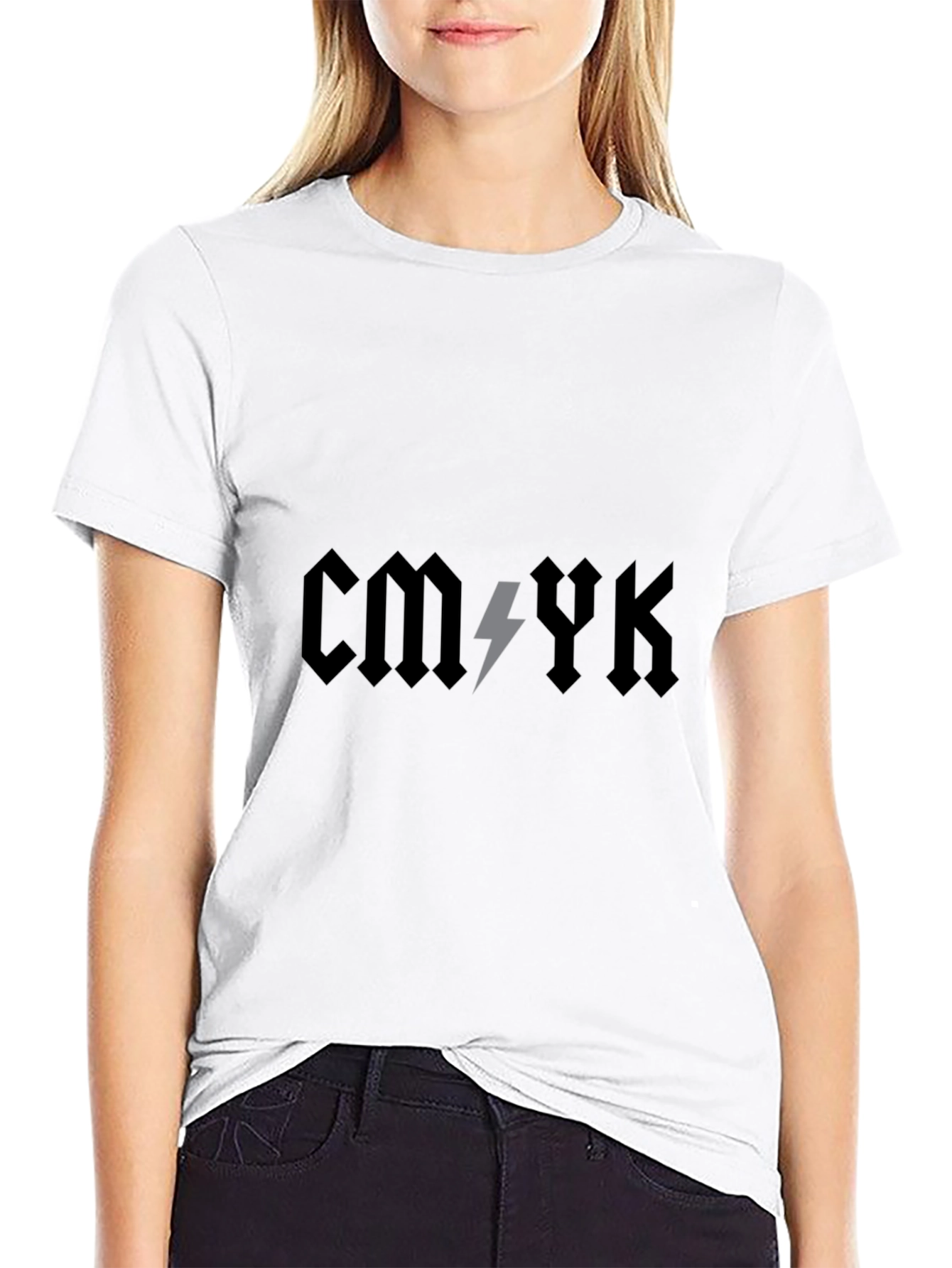 CMYK Graphic Print Black T-Shirt