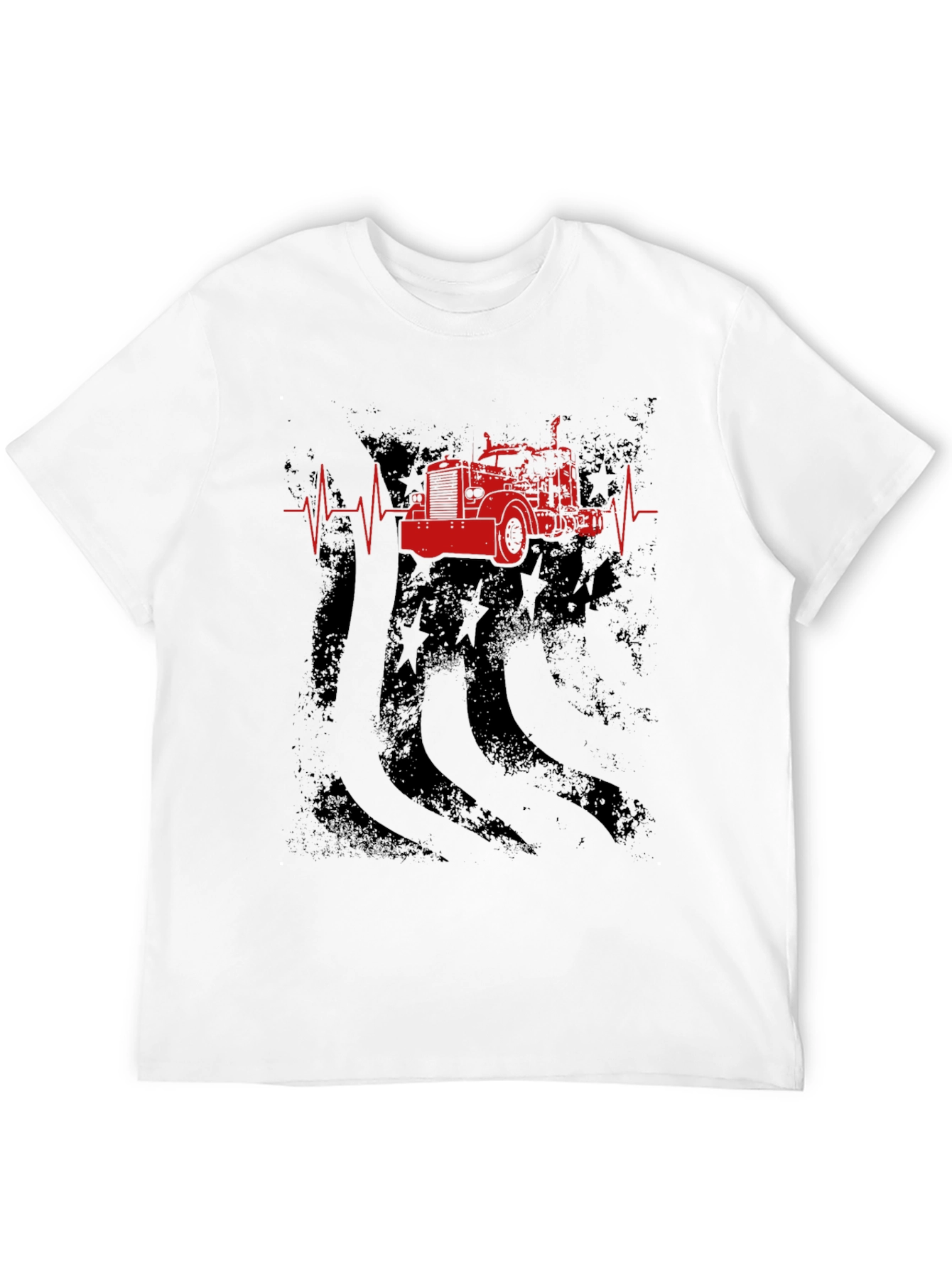 Trucker Heartbeat Graphic T-Shirt