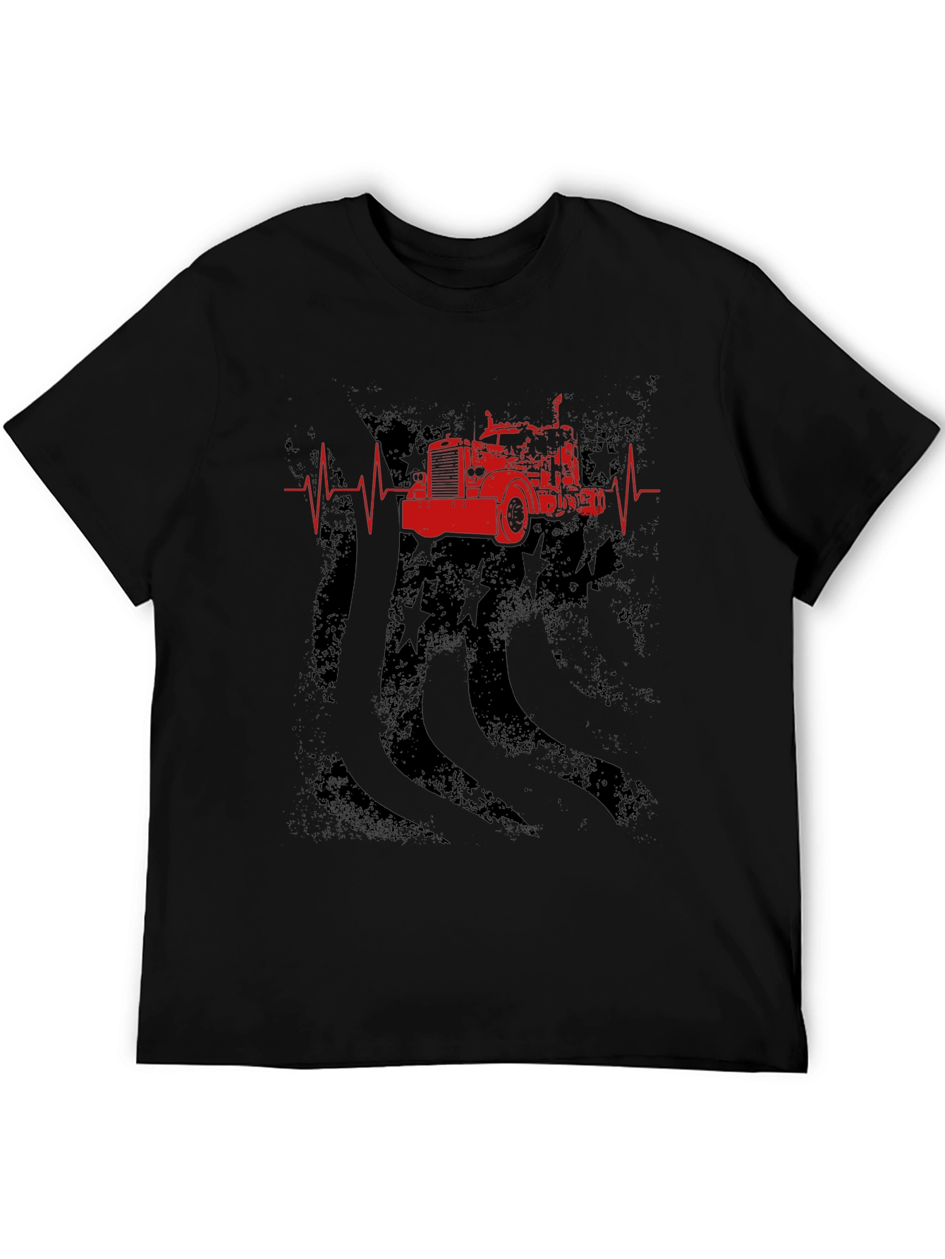 Trucker Heartbeat Graphic T-Shirt