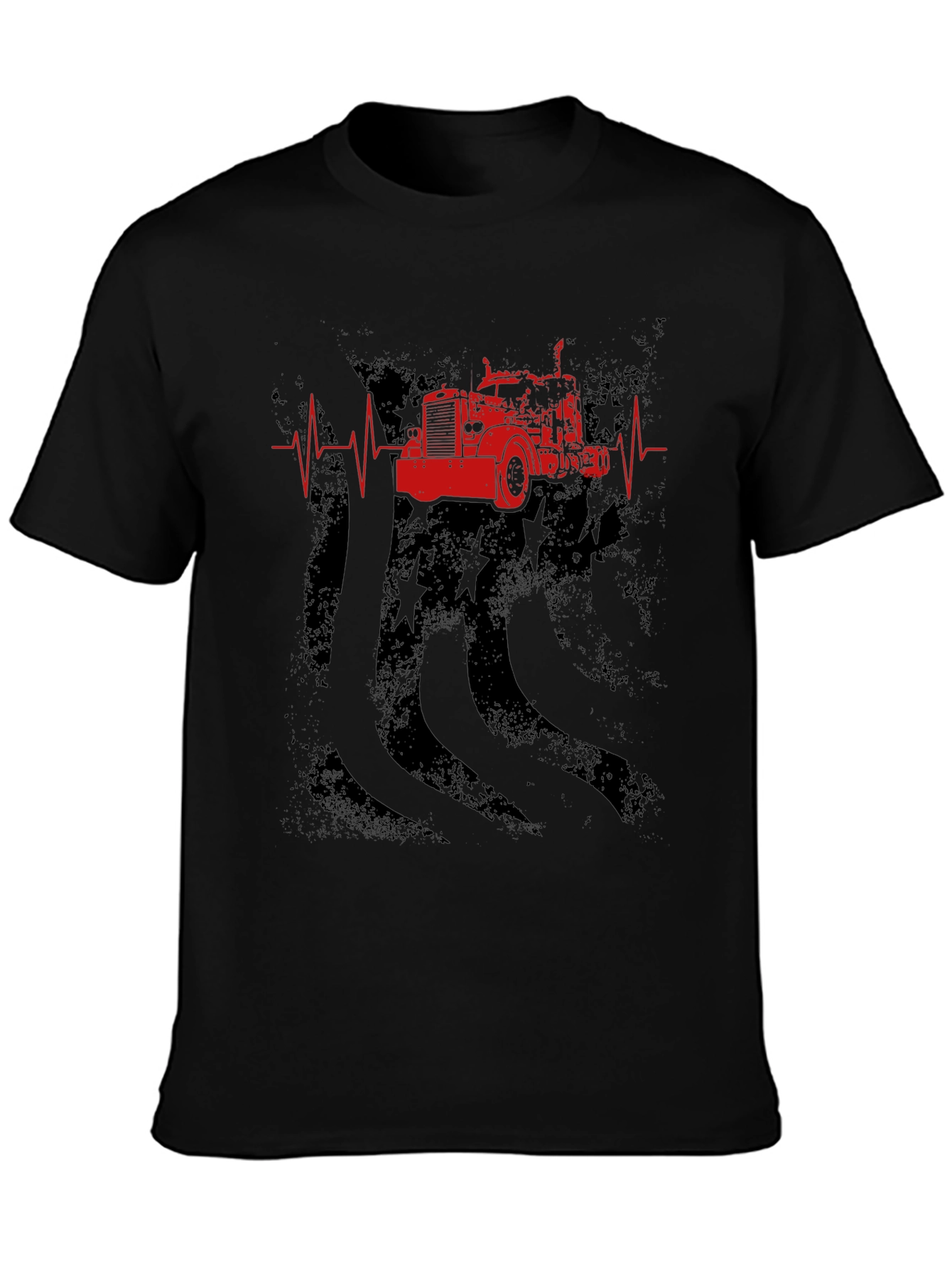 Trucker Heartbeat Graphic T-Shirt
