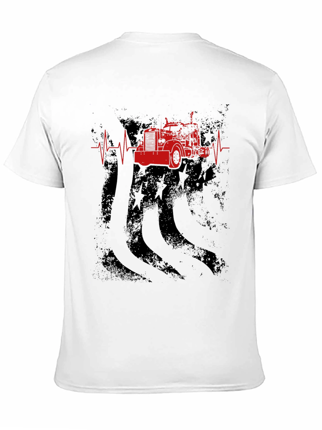 Trucker Heartbeat Graphic T-Shirt