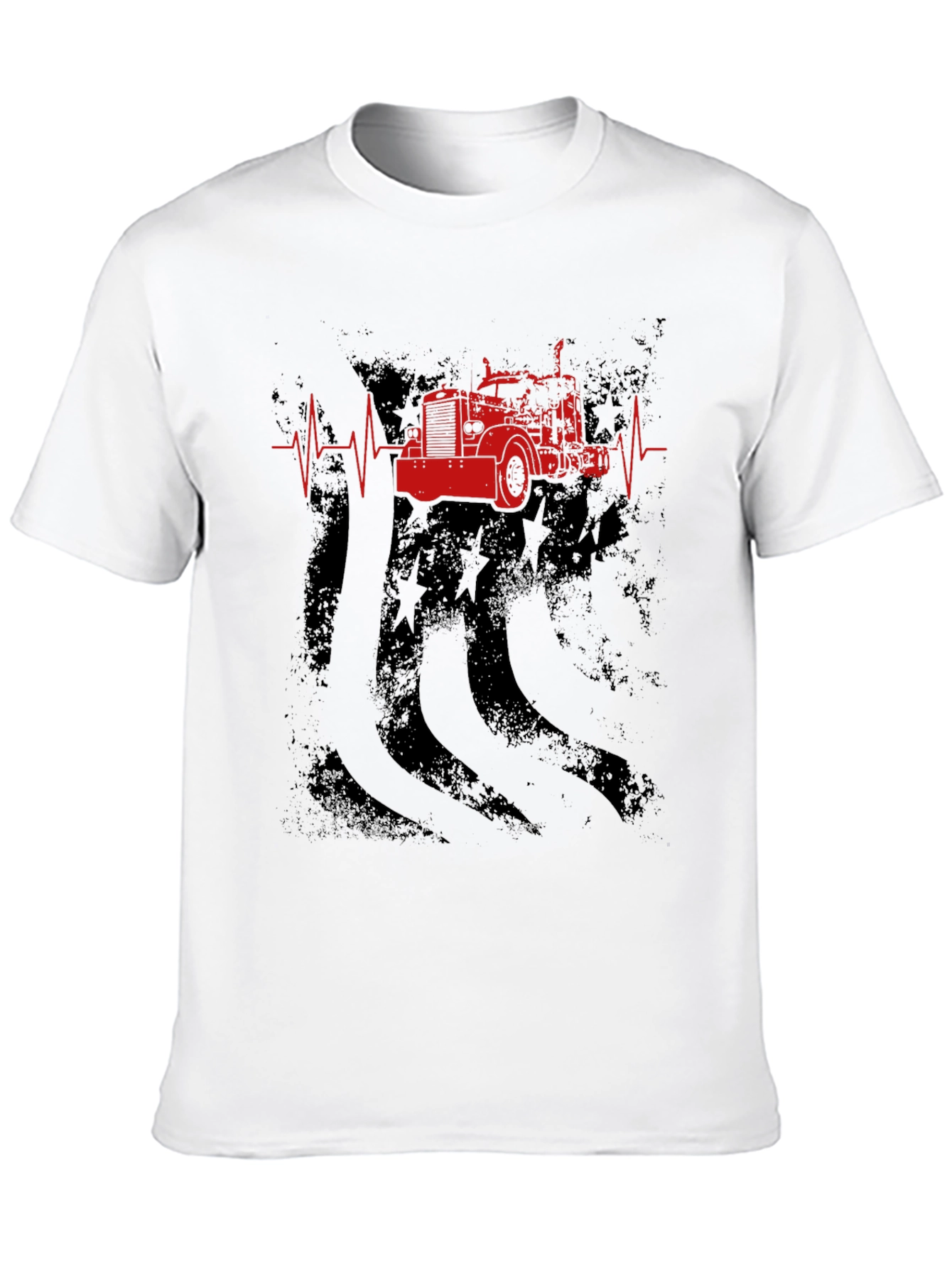 Trucker Heartbeat Graphic T-Shirt