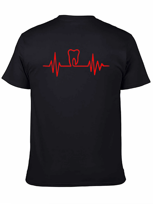 Dentist Heartbeat T-Shirt - Black