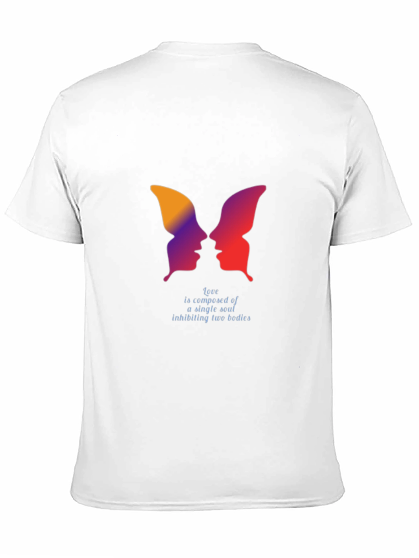 Abstract Butterfly Faces T-Shirt - Love Soul Design