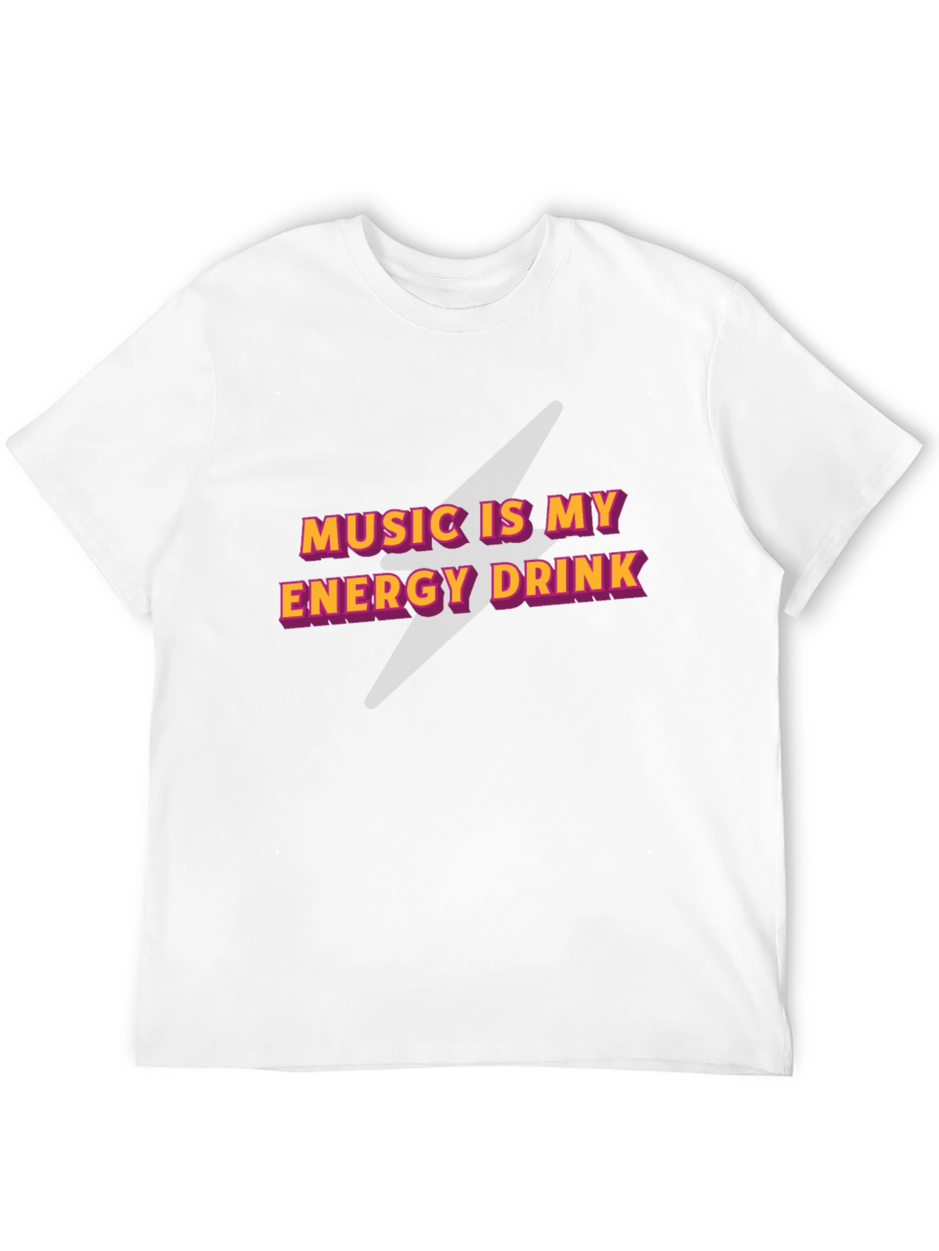 Music Is My Energy Drink Graphic Tee - Black