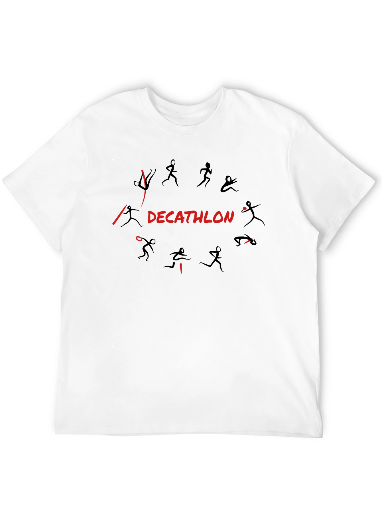 Decathlon Graphic Print Black T-Shirt