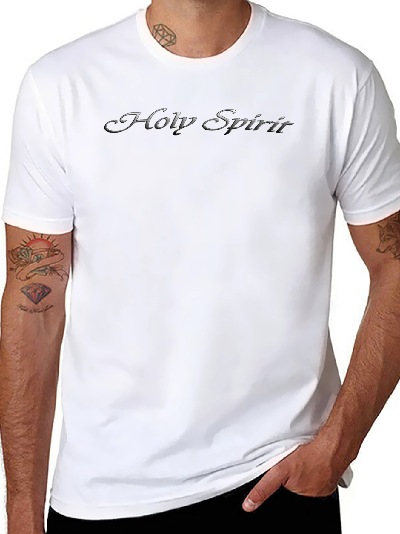 Holy Spirit Black Graphic T-Shirt