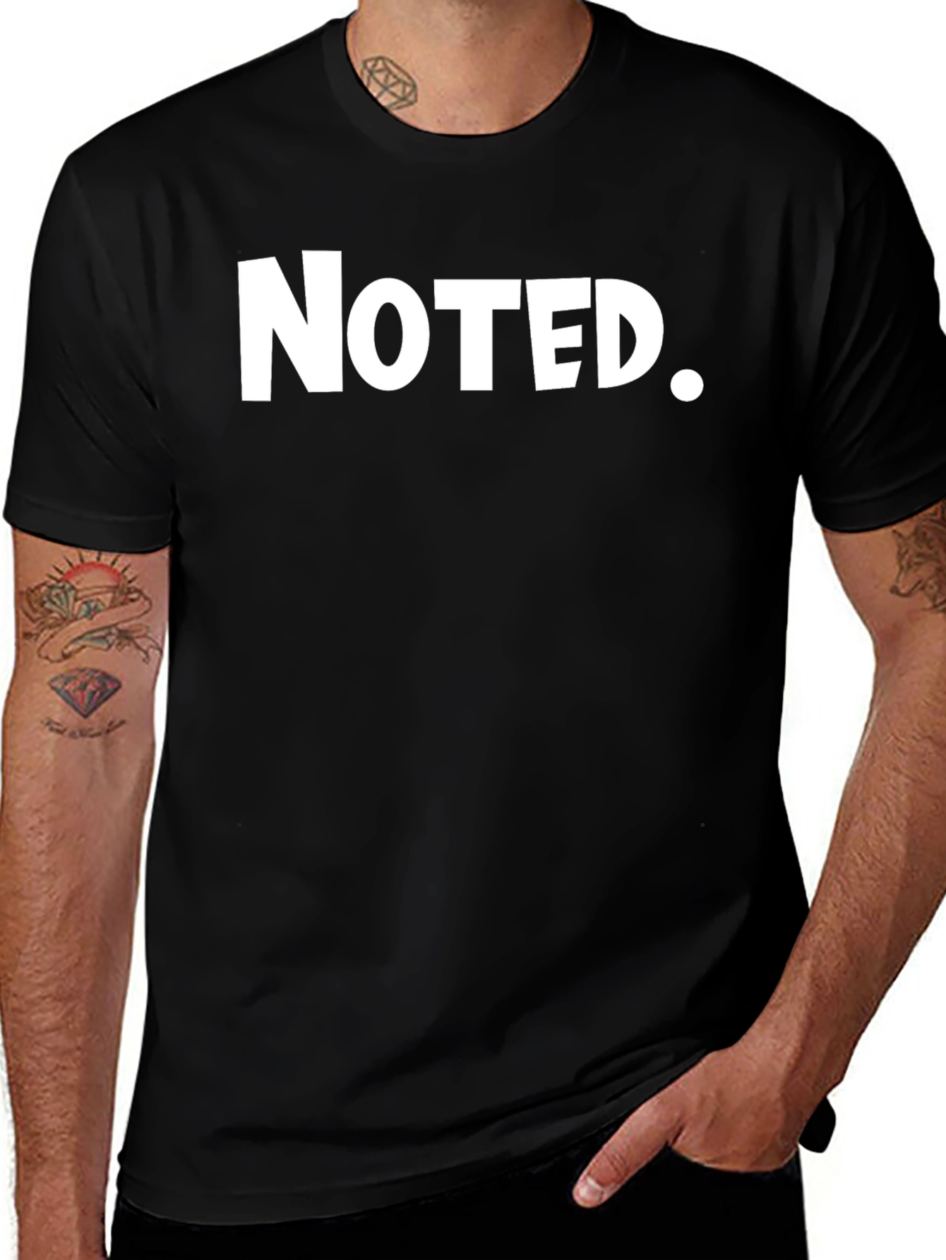 Noted. Black Graphic Tee