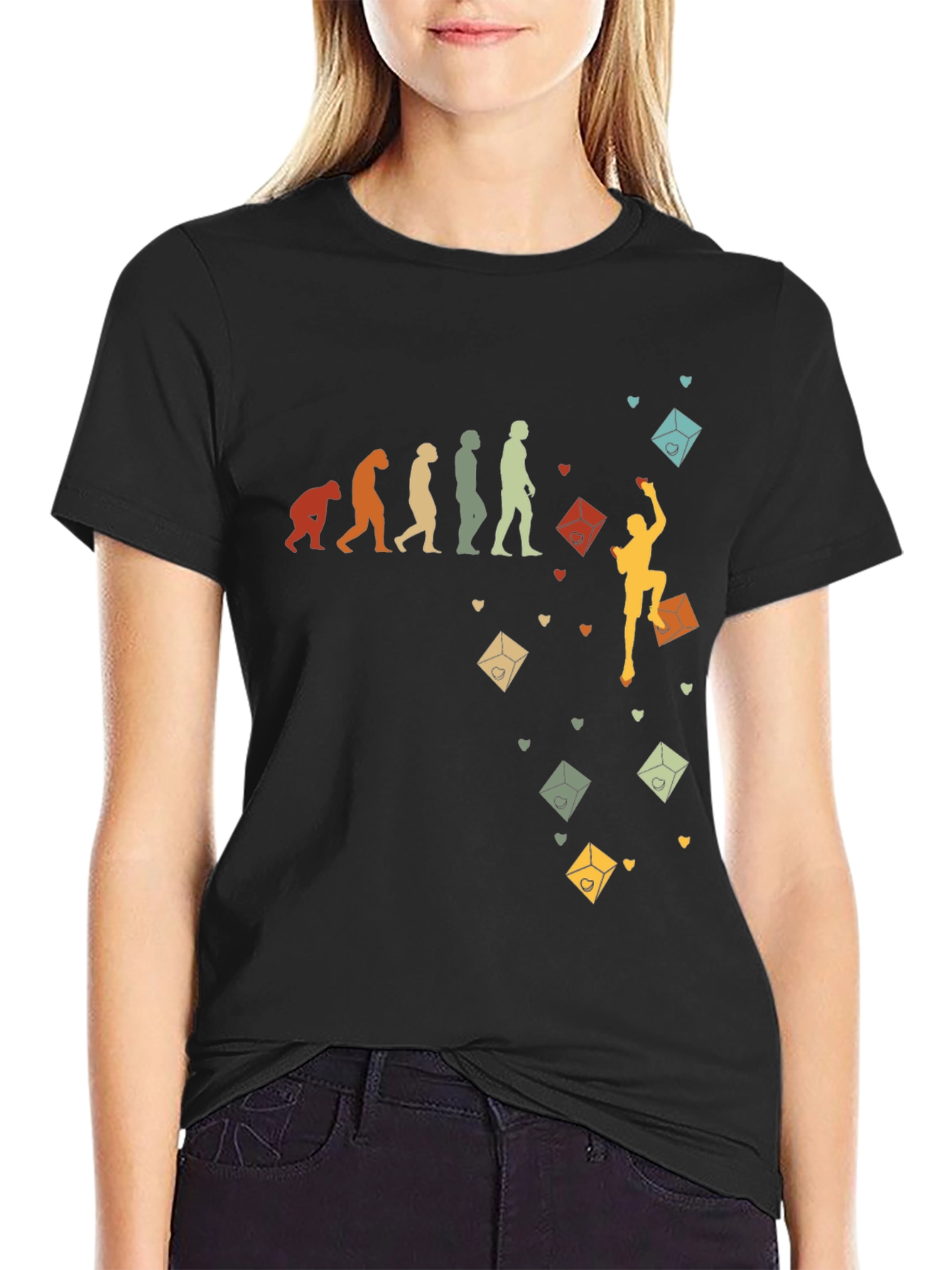 Climbing Evolution Graphic Tee - Rock Climbing Gift