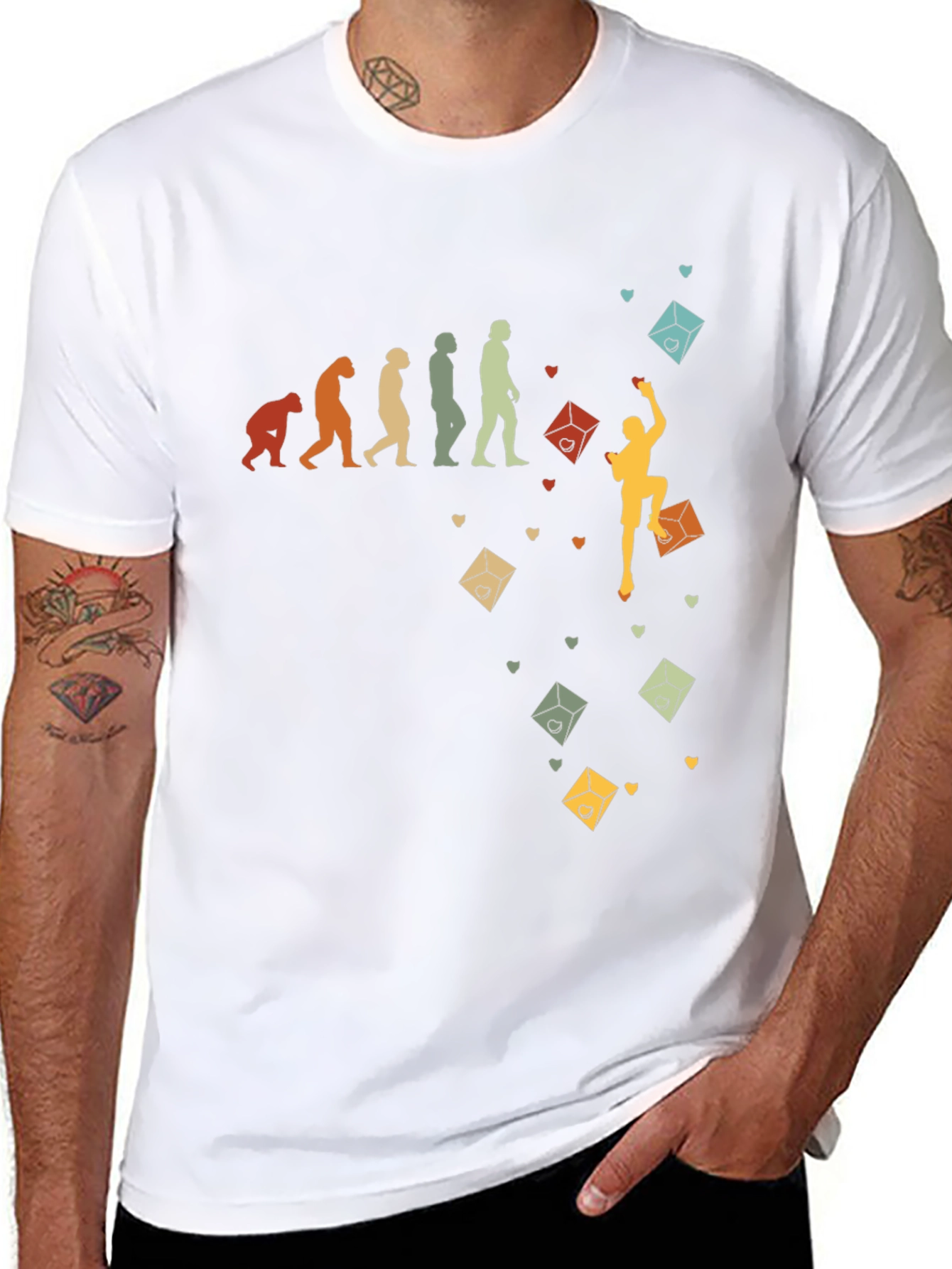 Climbing Evolution Graphic Tee - Rock Climbing Gift