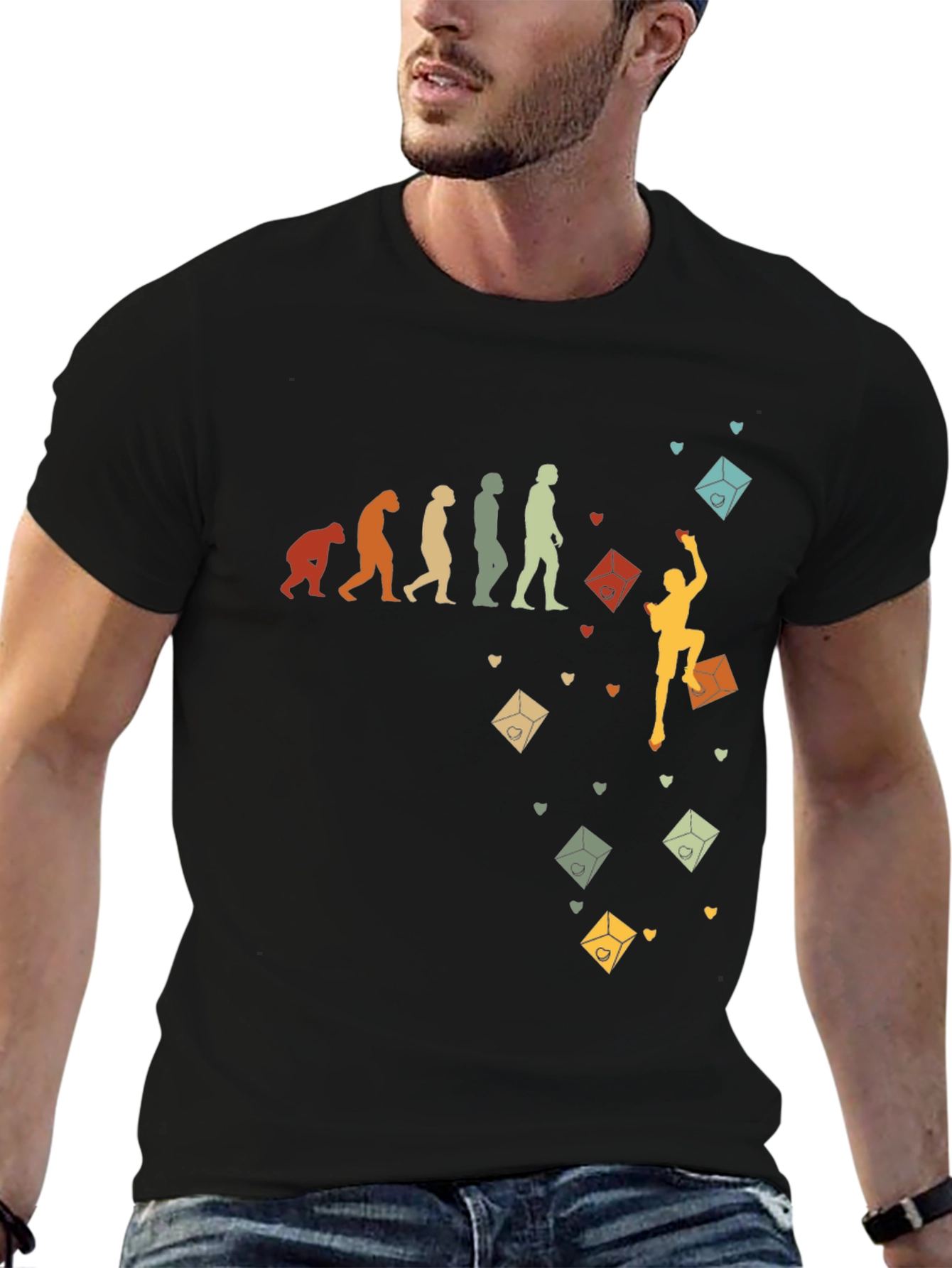 Climbing Evolution Graphic Tee - Rock Climbing Gift