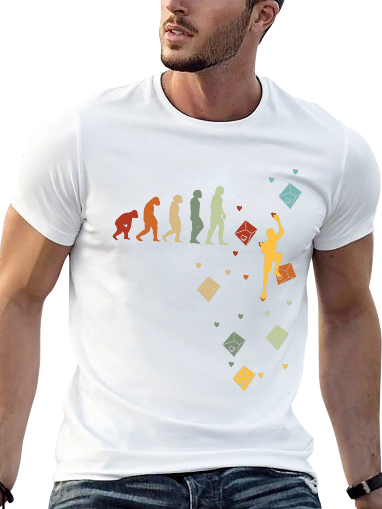 Climbing Evolution Graphic Tee - Rock Climbing Gift