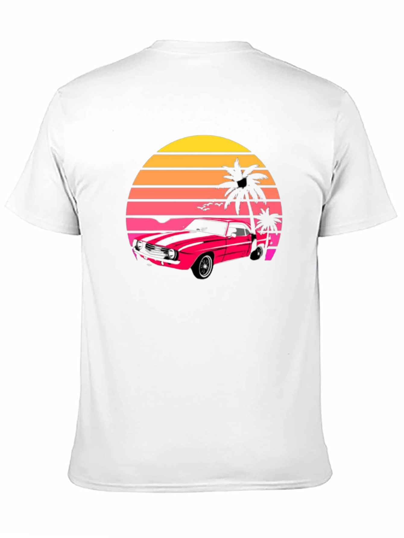 Retro Sunset Car Graphic T-Shirt
