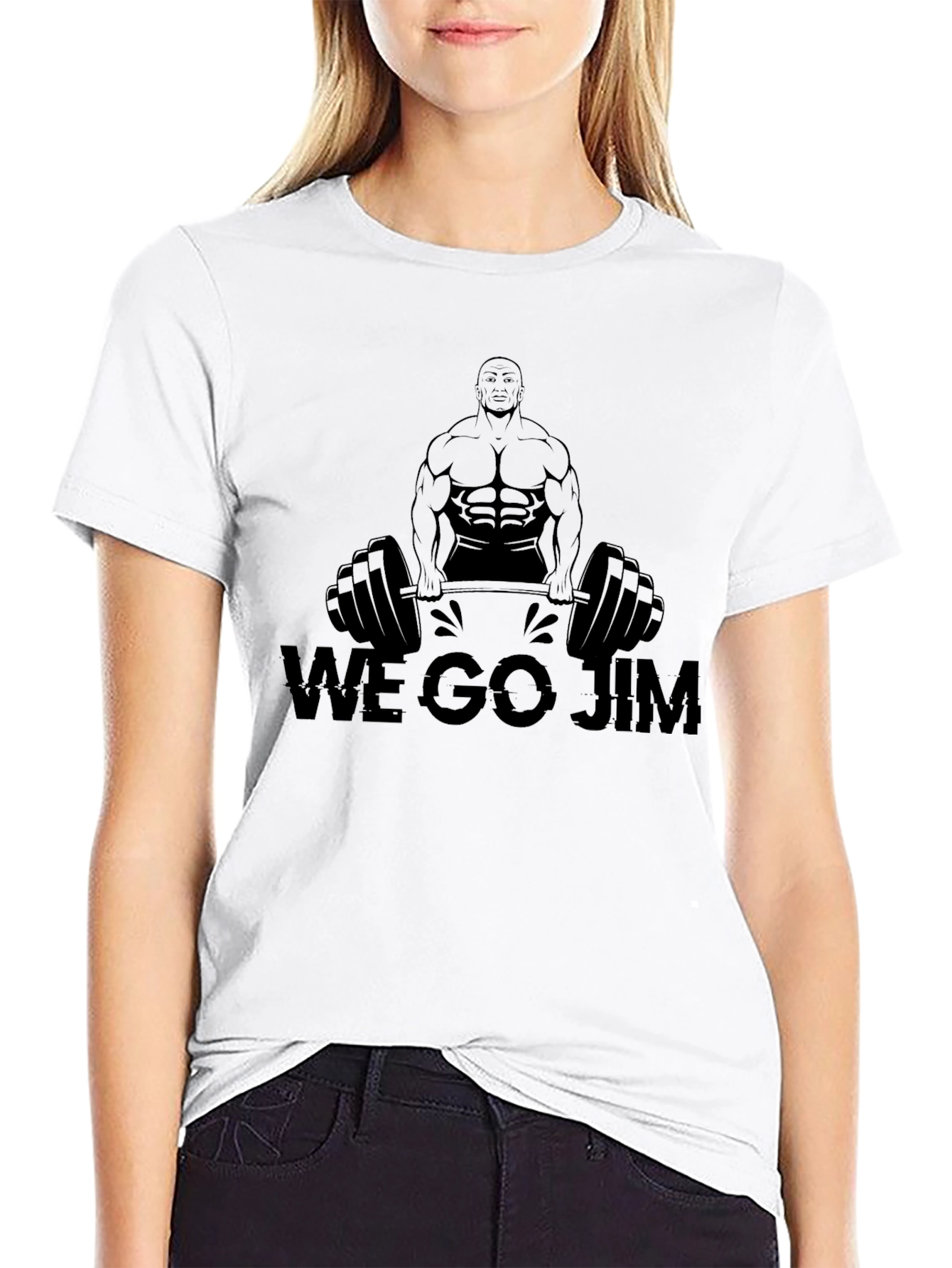 We Go Jim Weightlifting Graphic Tee