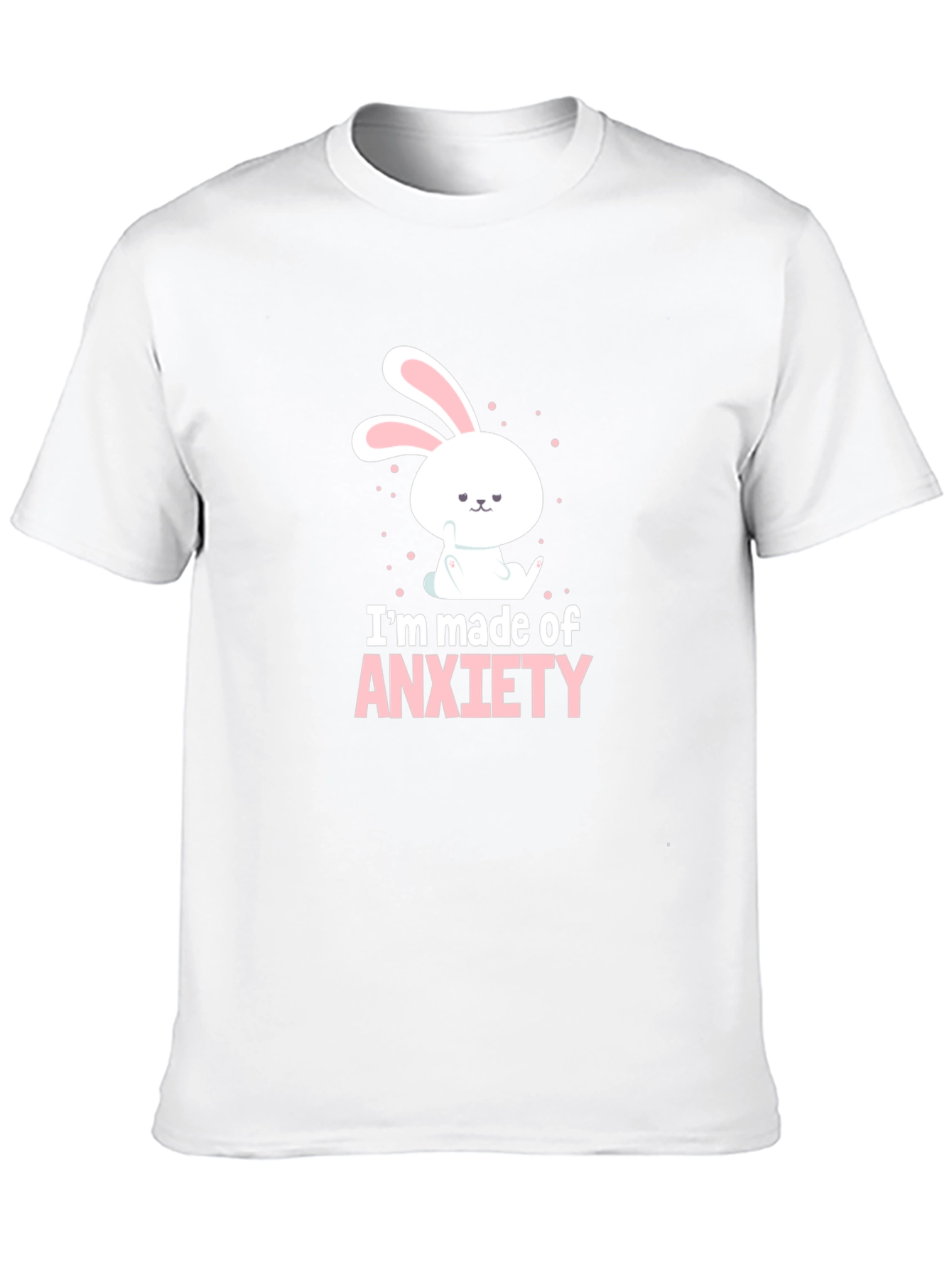 Anxiety Bunny Graphic T-Shirt - Black Cotton Tee