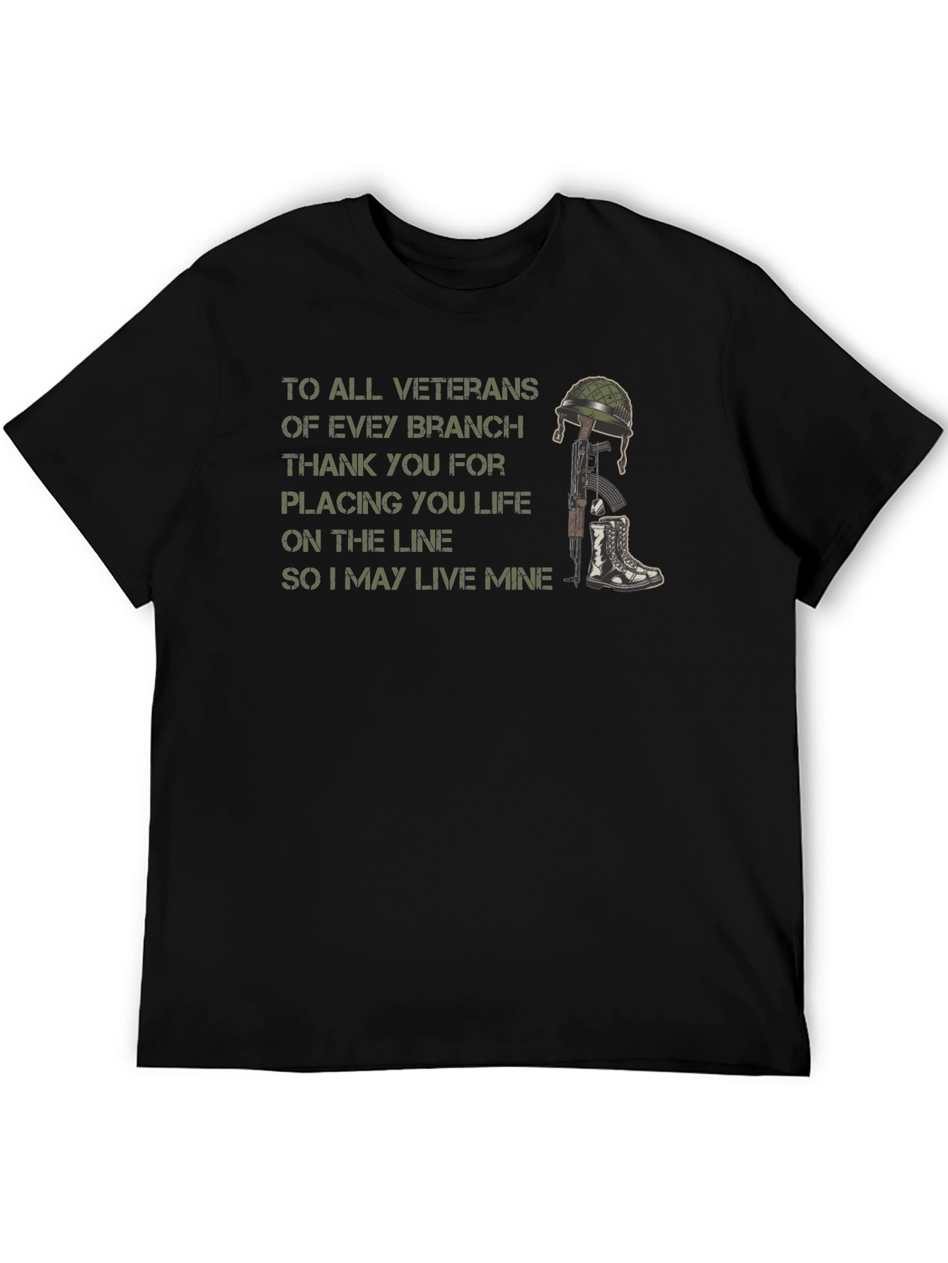 Veterans Tribute Graphic Tee - To All Veterans