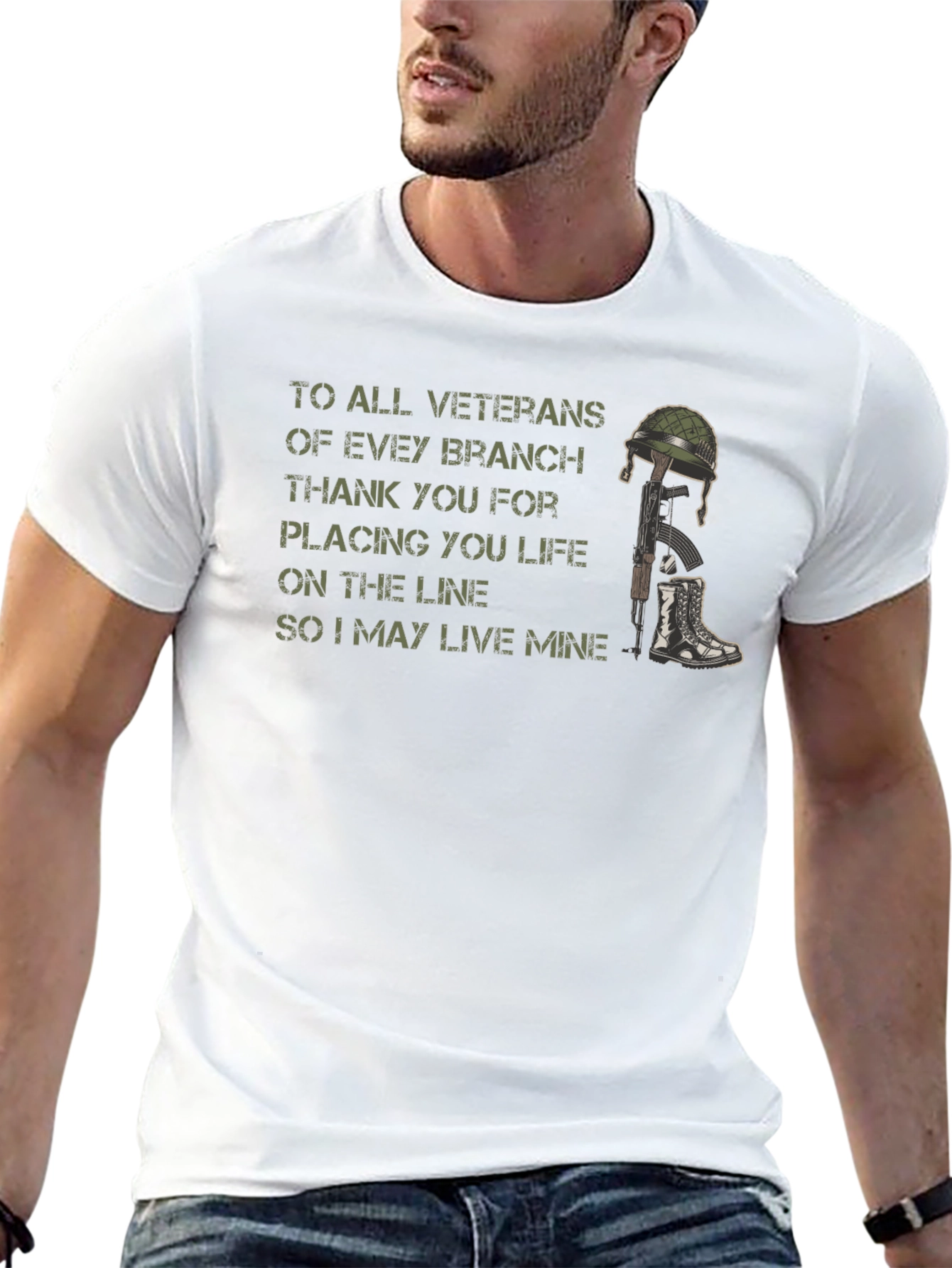 Veterans Tribute Graphic Tee - To All Veterans