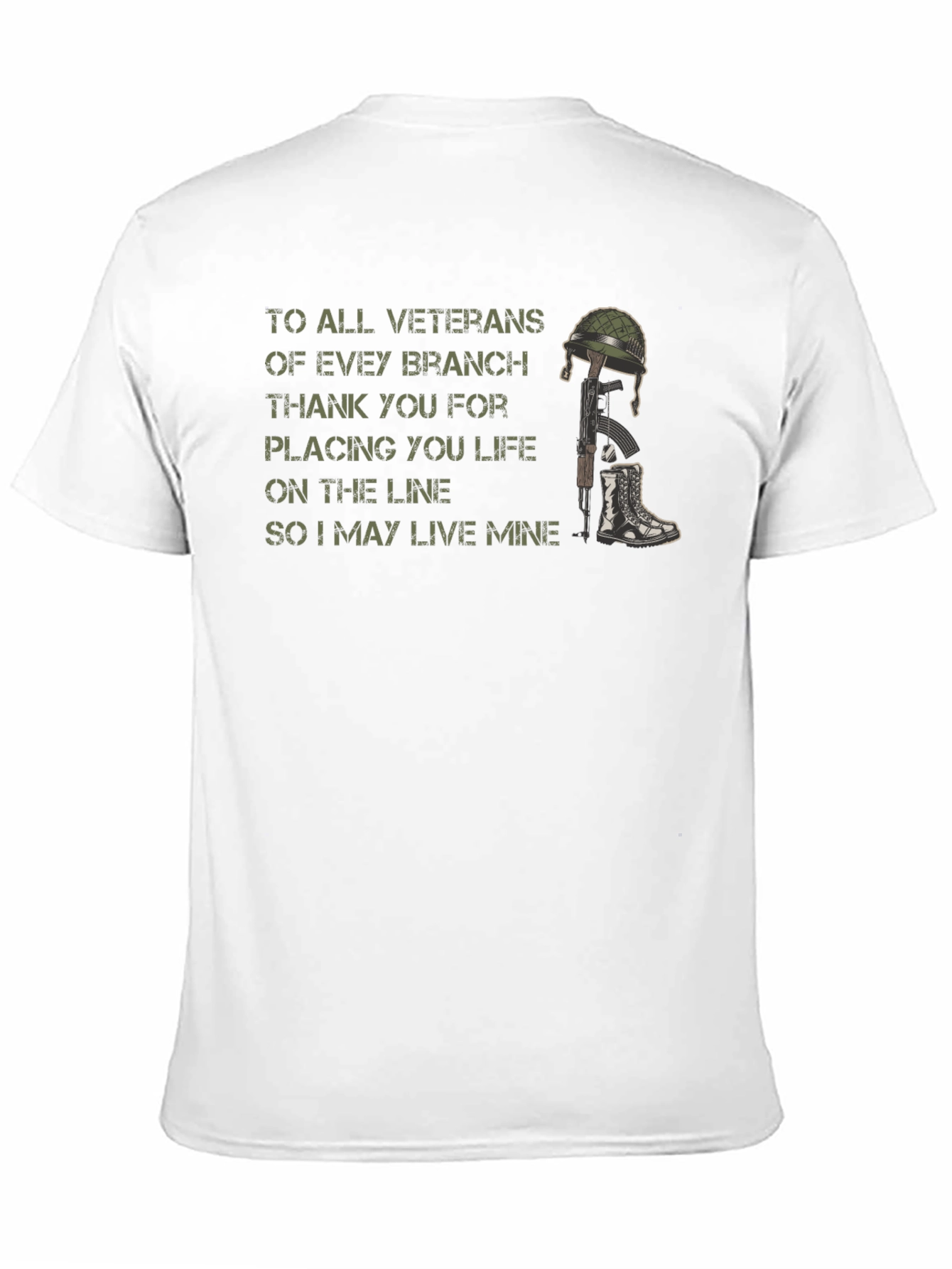 Veterans Tribute Graphic Tee - To All Veterans