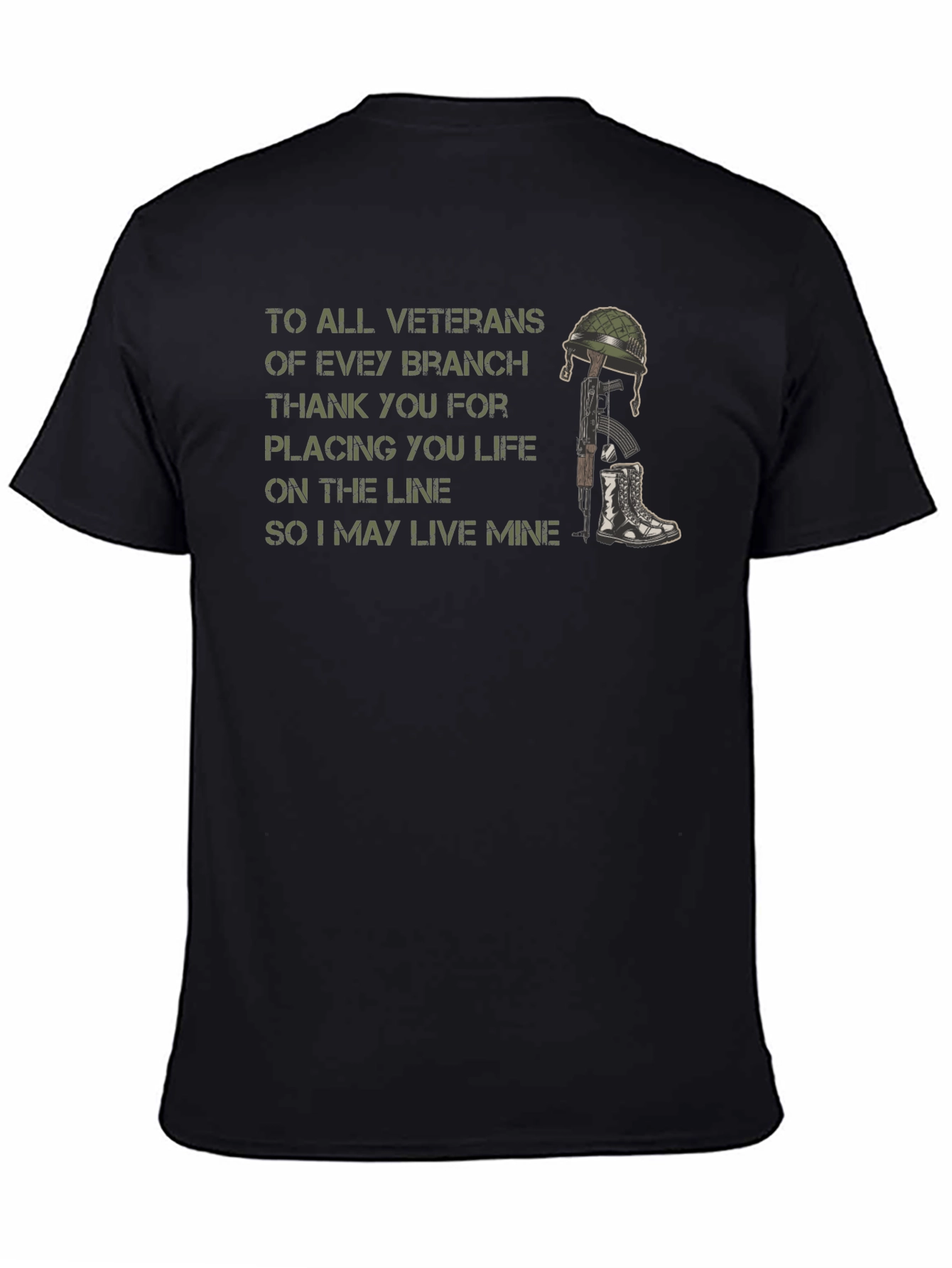 Veterans Tribute Graphic Tee - To All Veterans