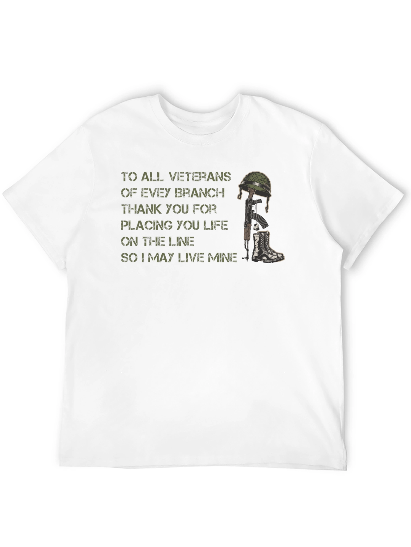 Veterans Tribute Graphic Tee - To All Veterans
