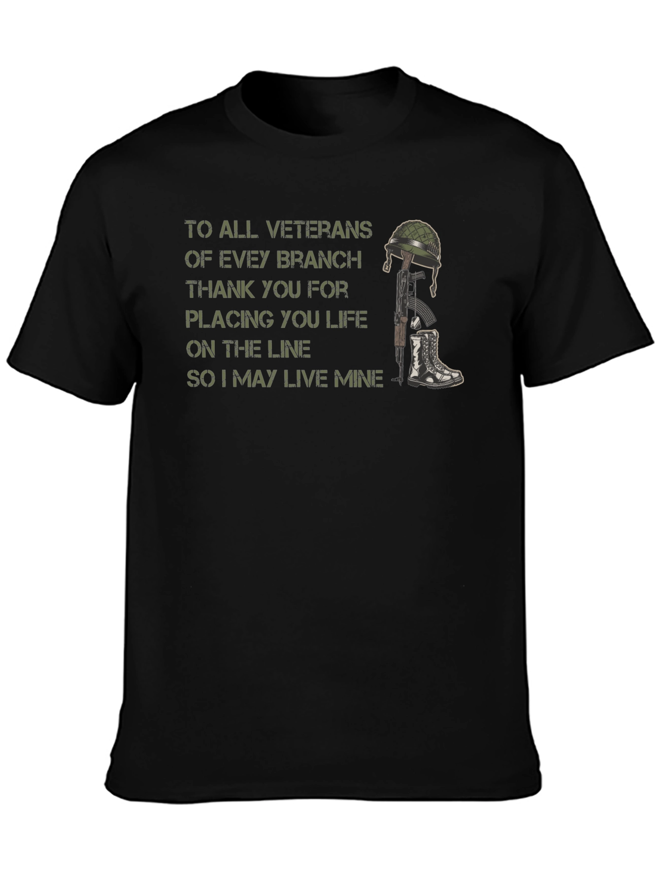 Veterans Tribute Graphic Tee - To All Veterans
