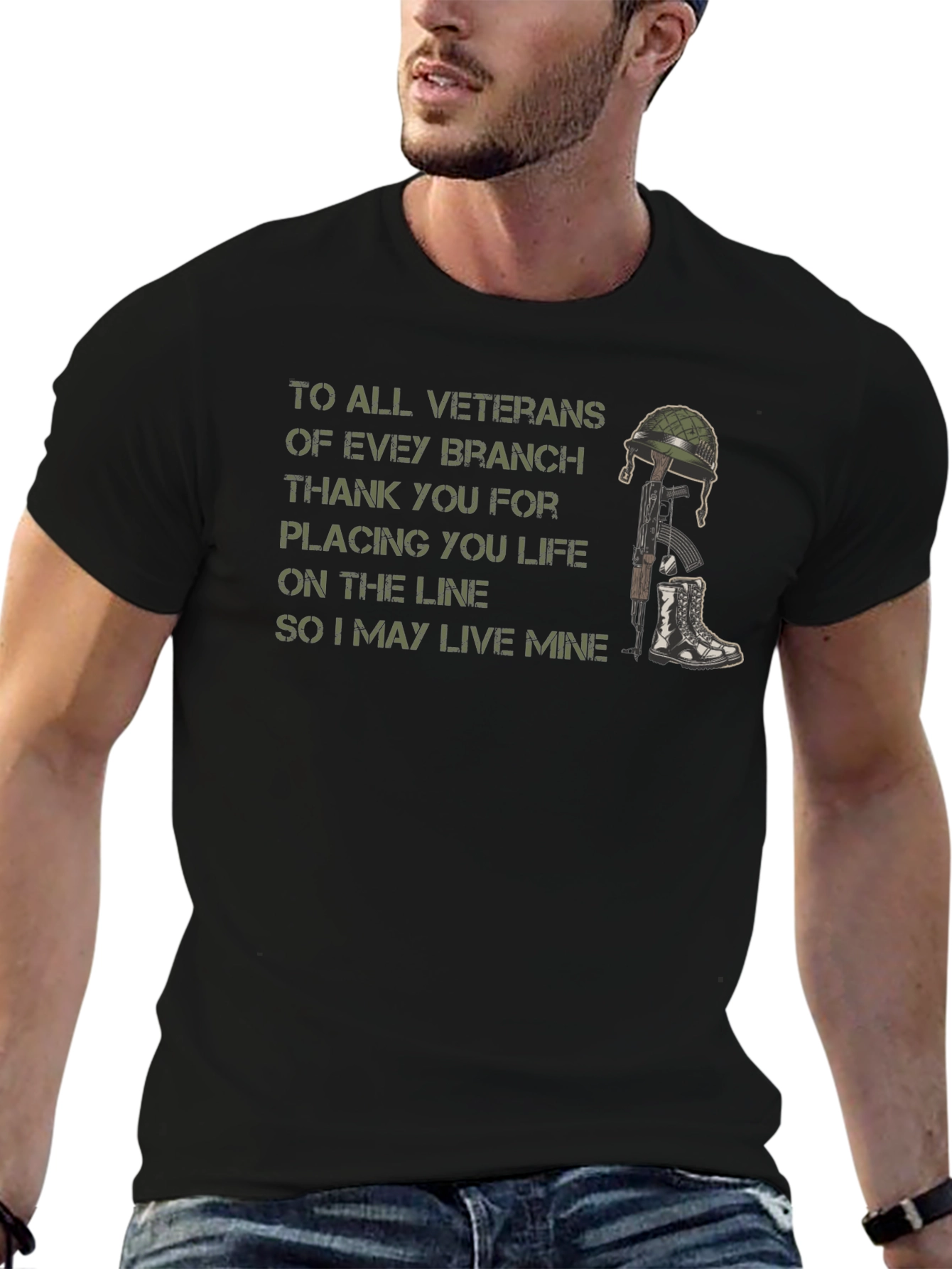 Veterans Tribute Graphic Tee - To All Veterans