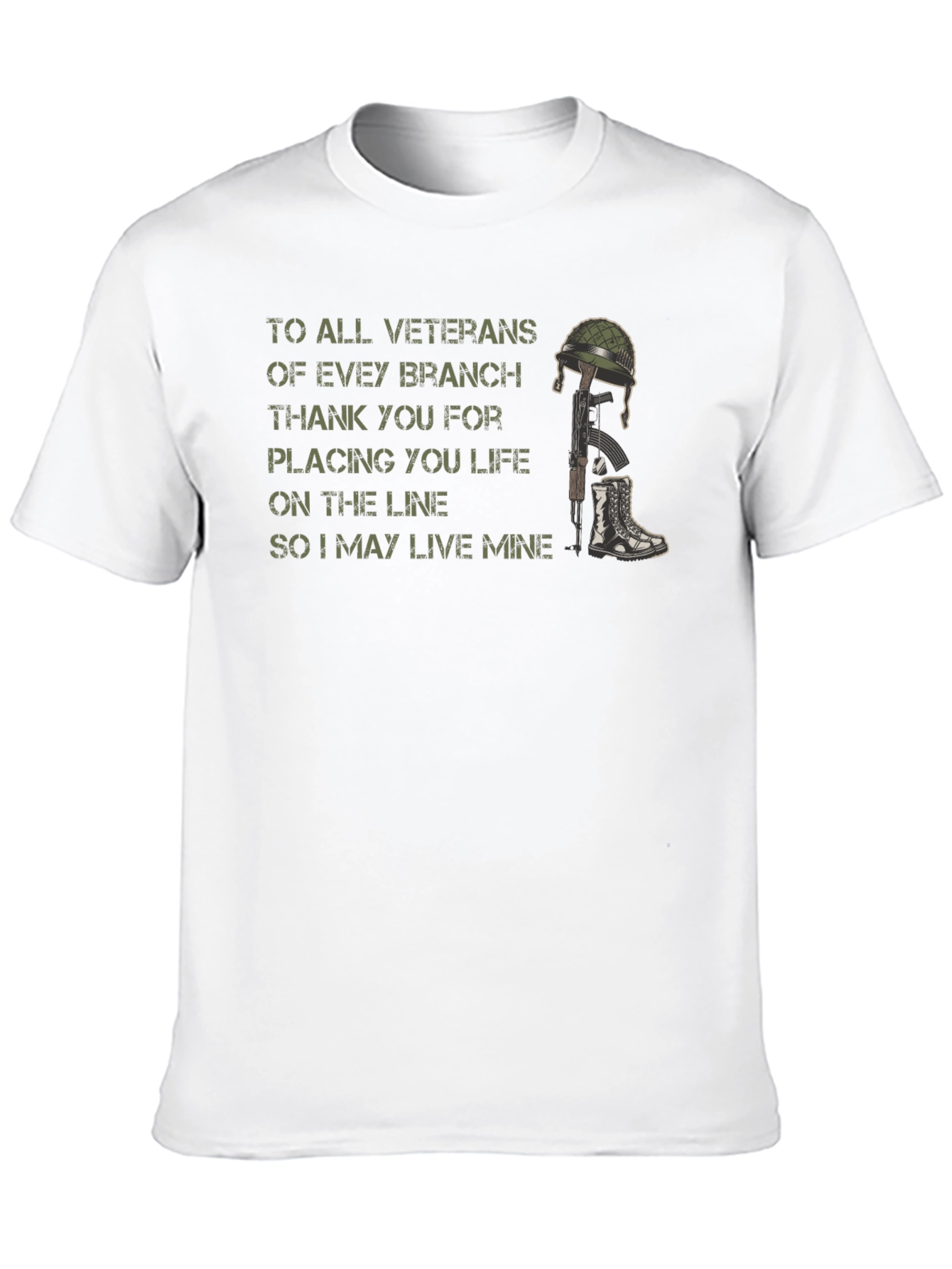 Veterans Tribute Graphic Tee - To All Veterans