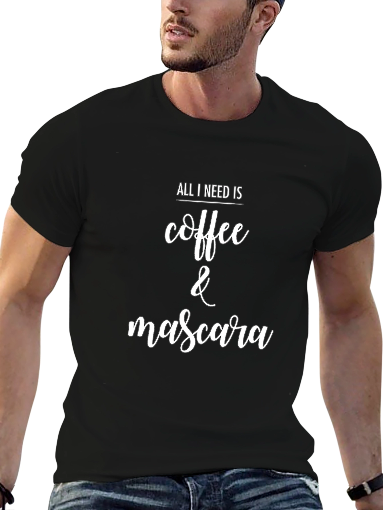 Coffee & Mascara Graphic Tee - Unisex Casual Shirt