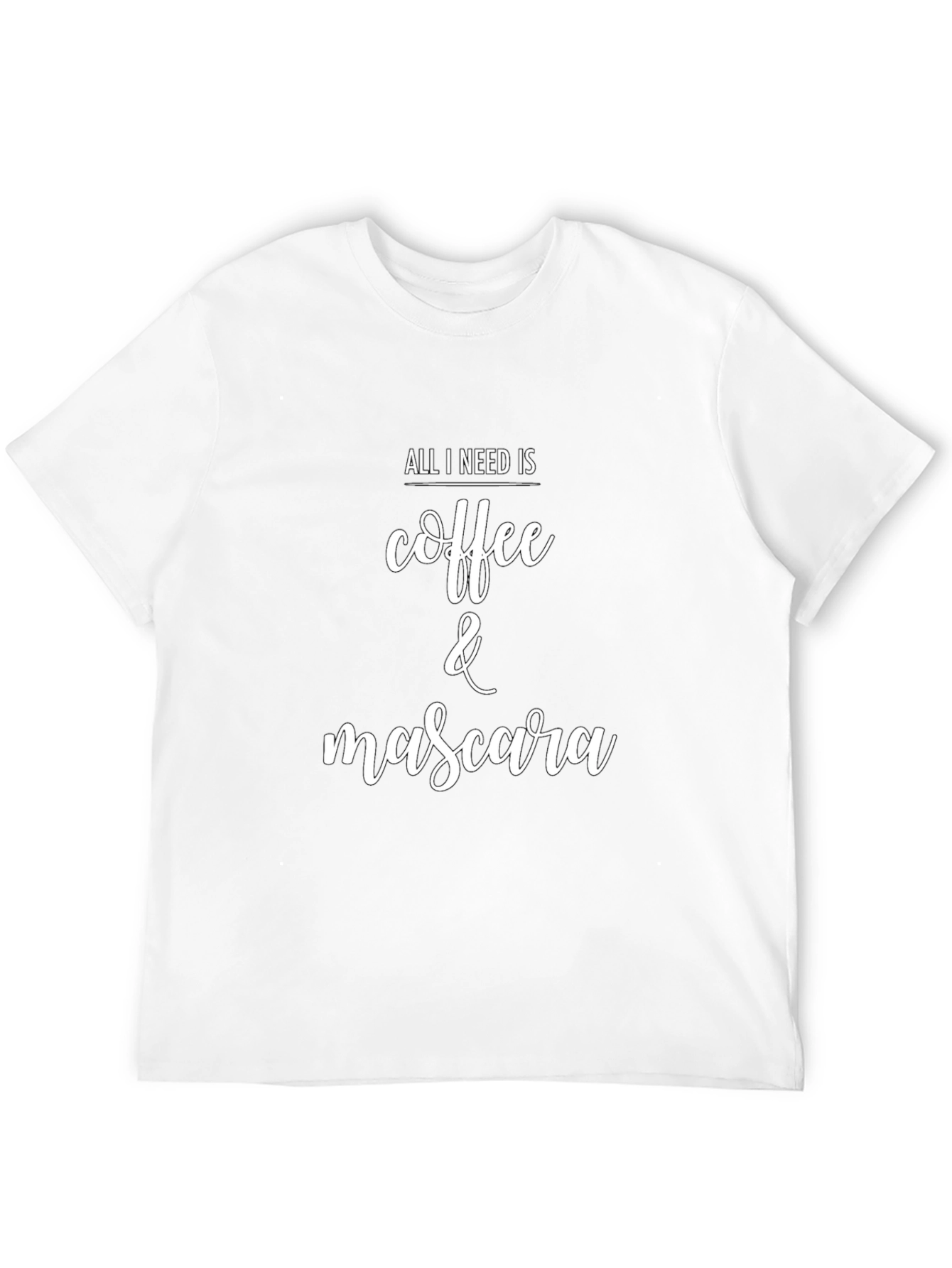 Coffee & Mascara Graphic Tee - Unisex Casual Shirt