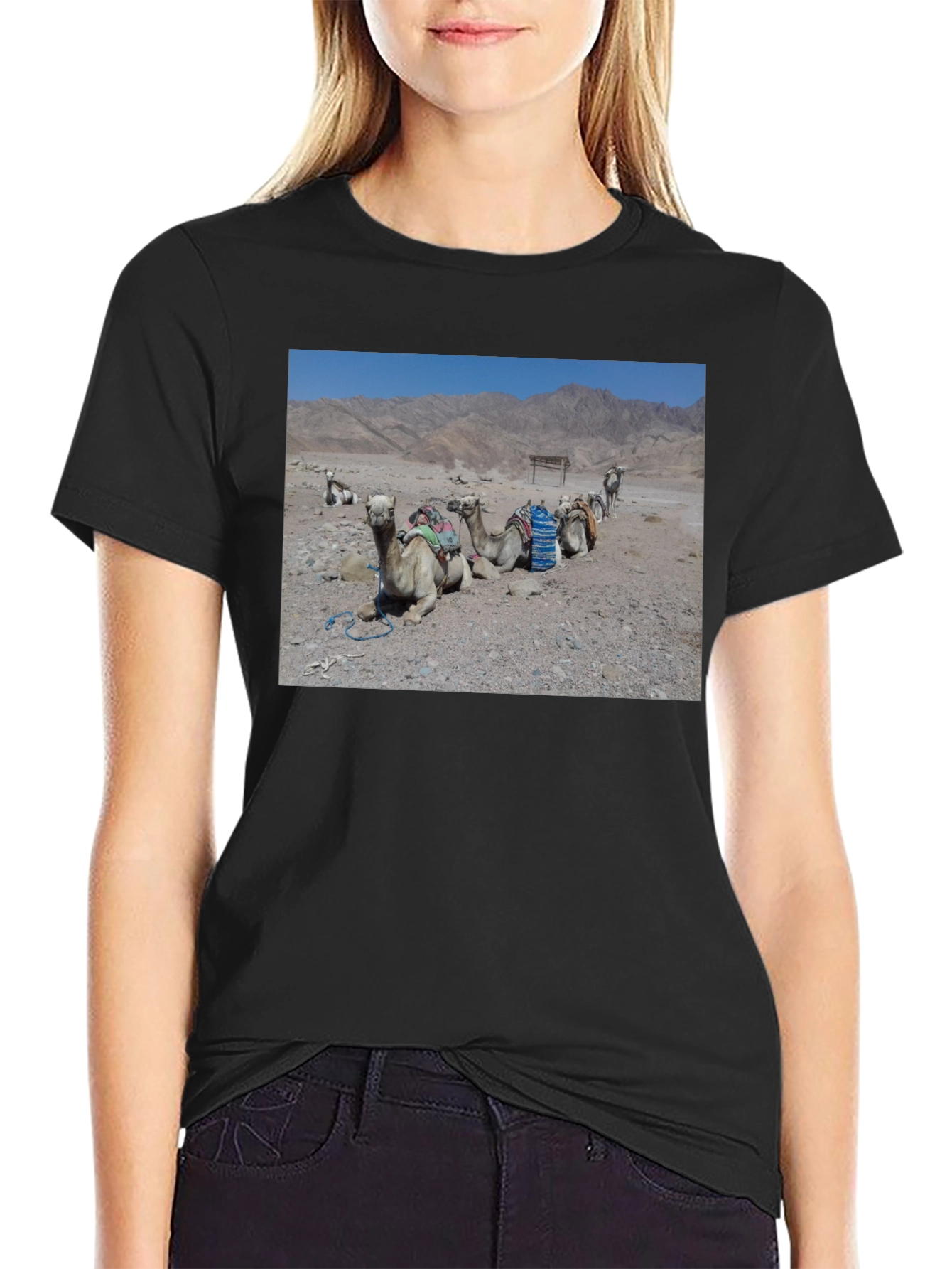 Camel Scene Graphic T-Shirt