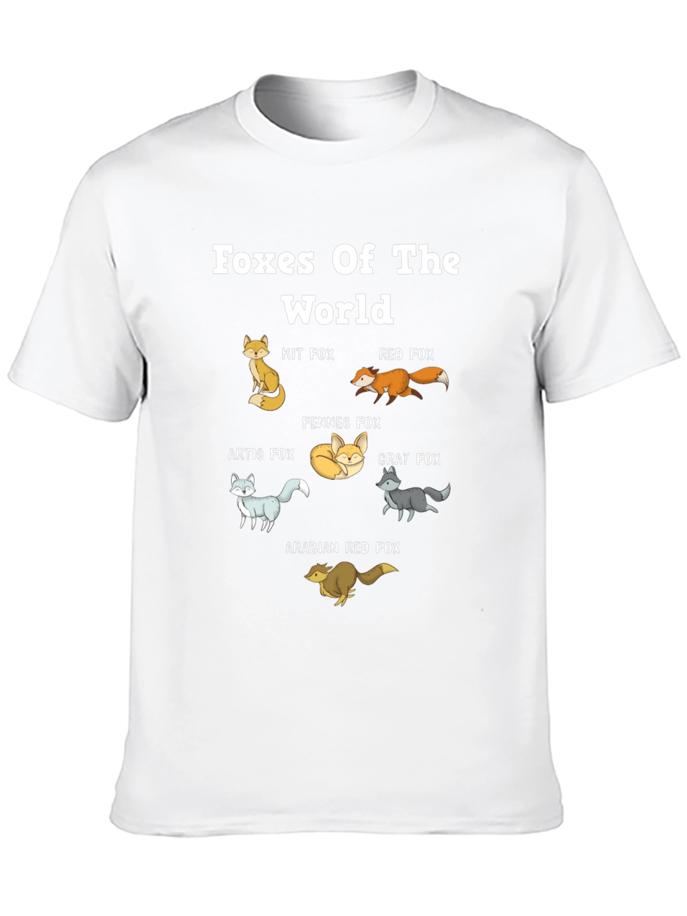Foxes of the World Black Graphic Tee
