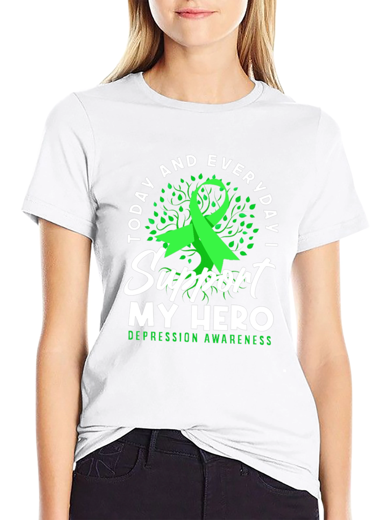 Support My Hero Depression Awareness T-Shirt