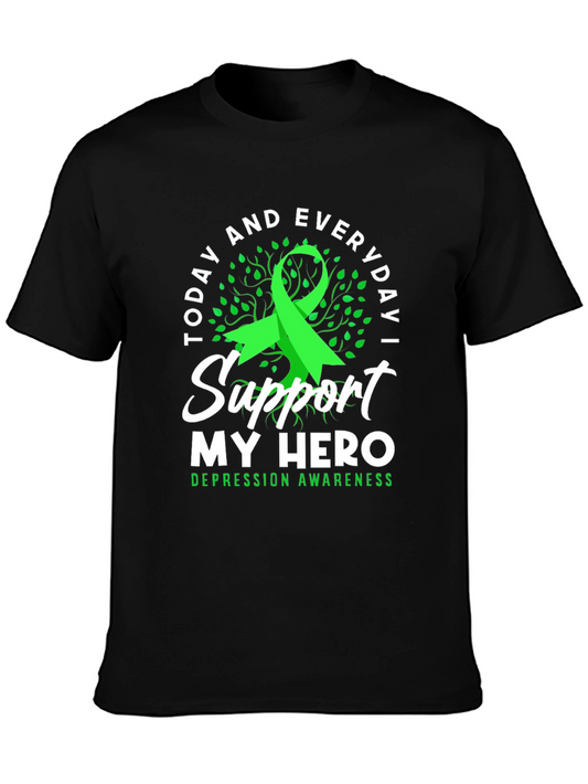 Support My Hero Depression Awareness T-Shirt