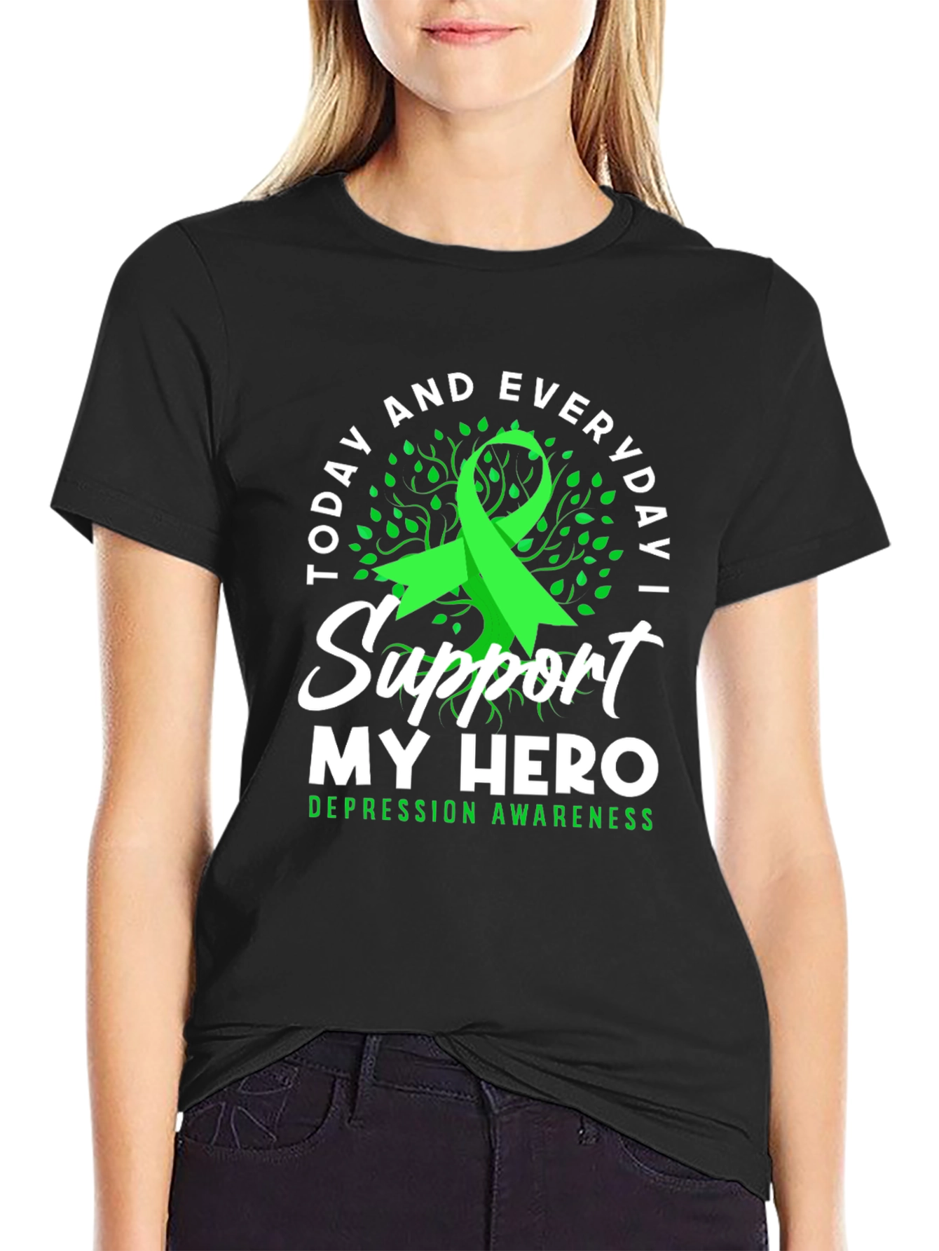 Support My Hero Depression Awareness T-Shirt