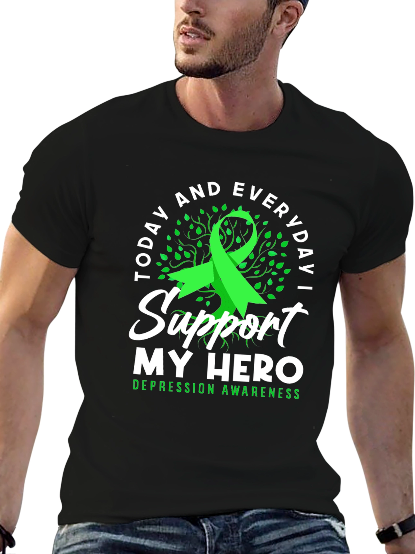 Support My Hero Depression Awareness T-Shirt