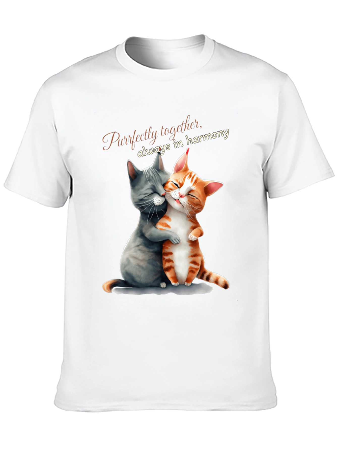 Purrfectly Together T-Shirt: Cat Lovers Harmony