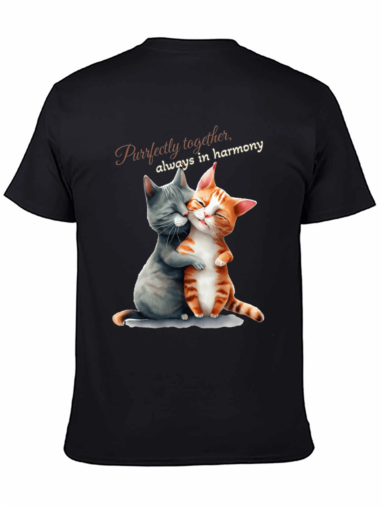 Purrfectly Together T-Shirt: Cat Lovers Harmony