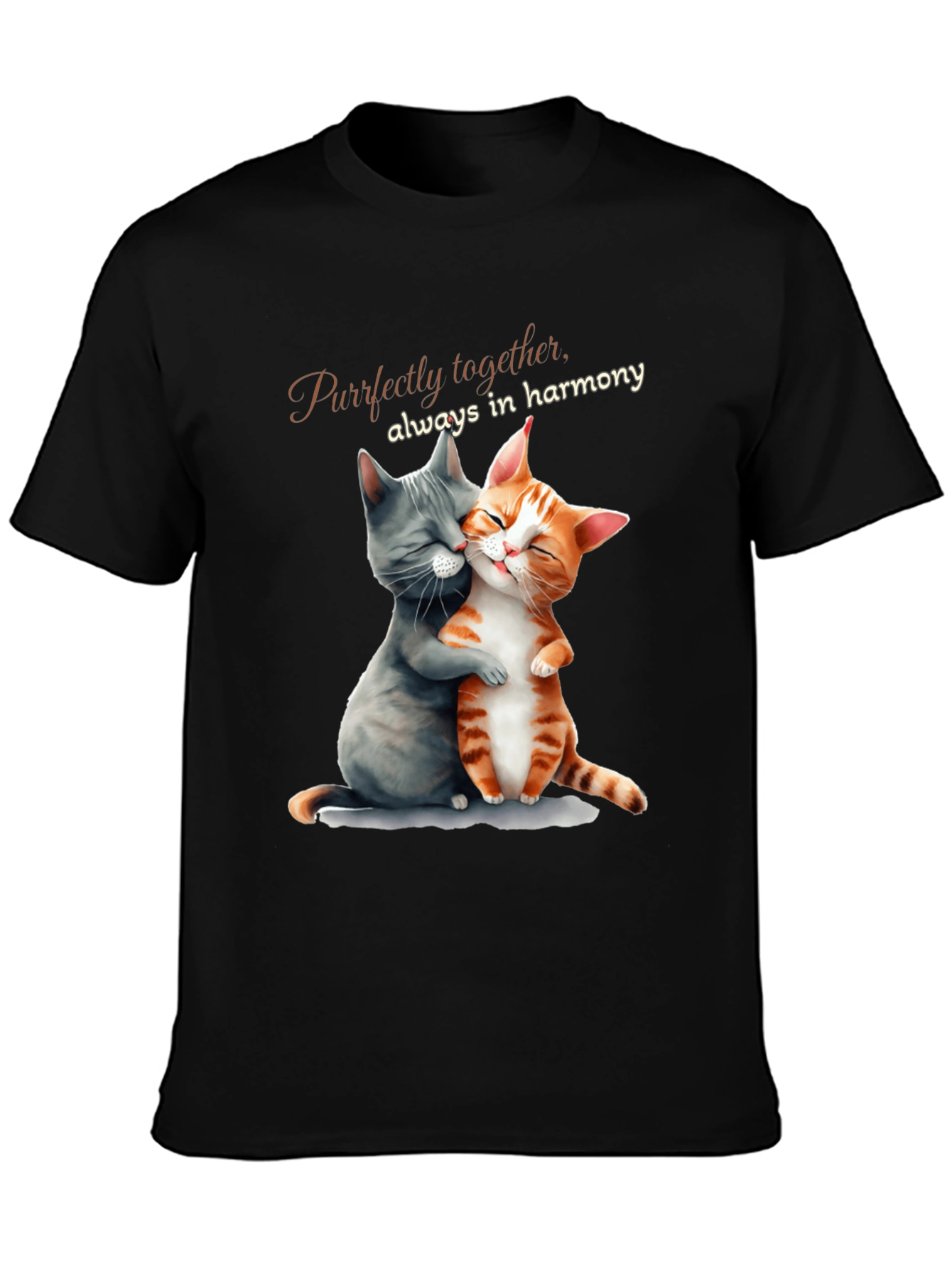 Purrfectly Together T-Shirt: Cat Lovers Harmony