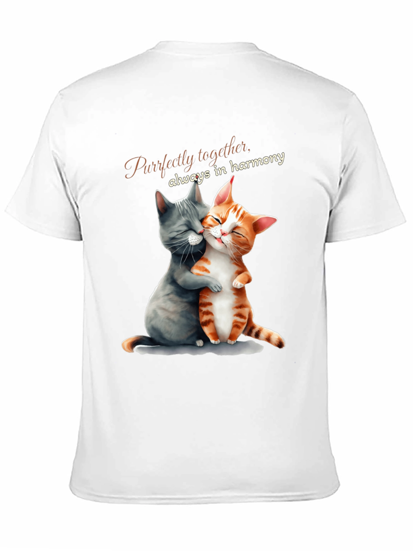 Purrfectly Together T-Shirt: Cat Lovers Harmony